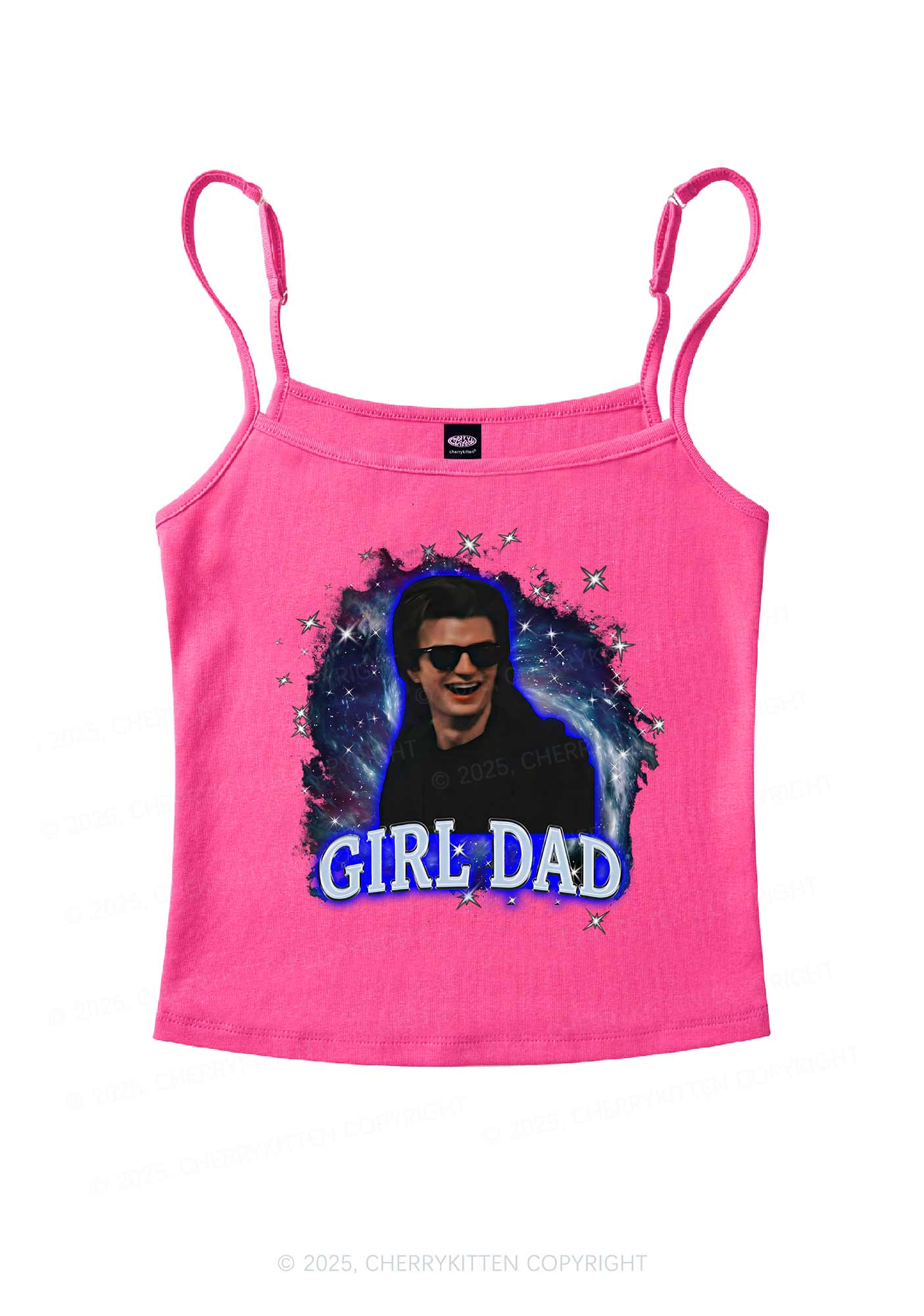 Girl Dad Starry Sky Y2K Spaghetti Strap Cami Cherrykitten - Image 5