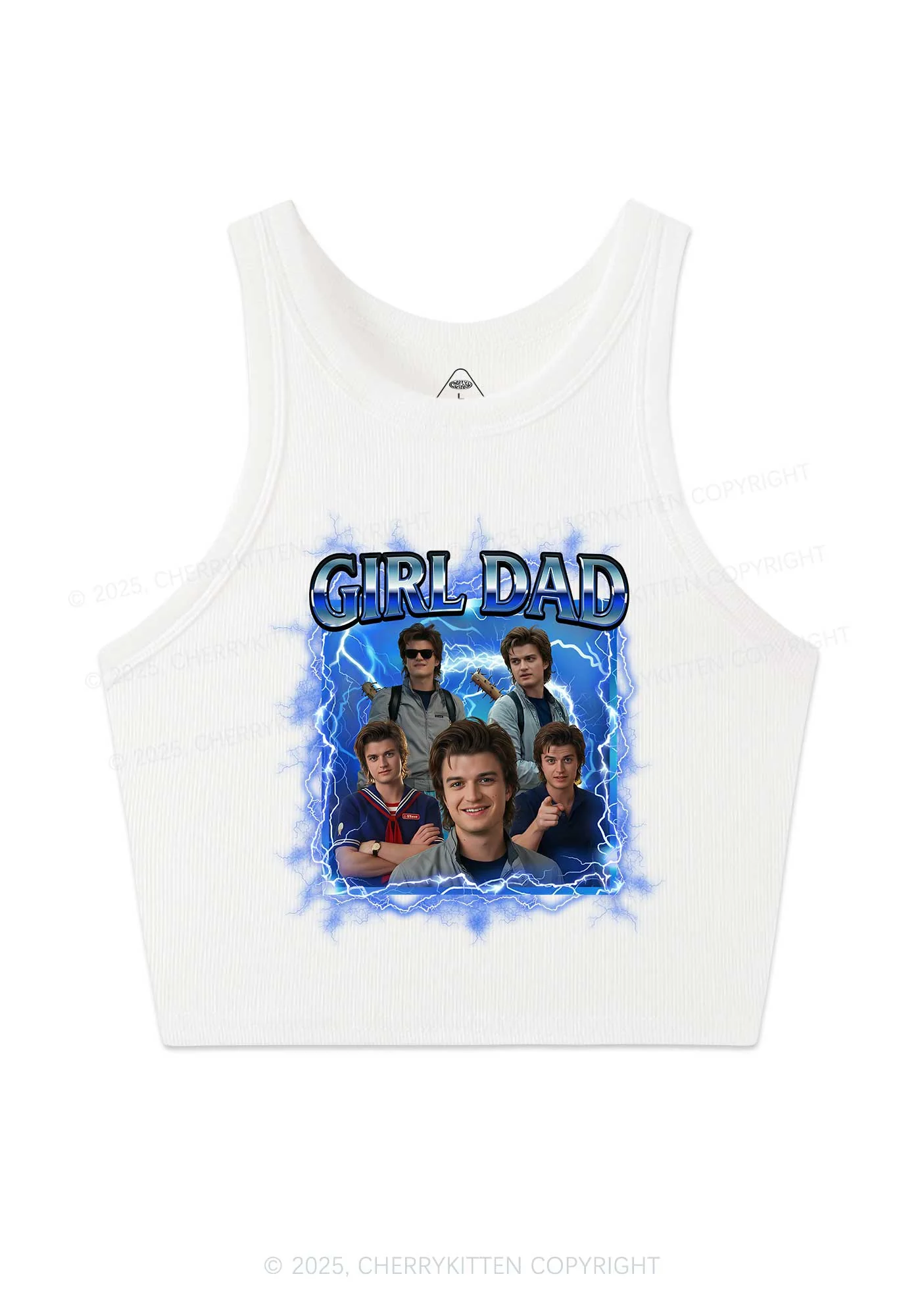 Girl Dad Y2K Crop Tank Top Cherrykitten - Image 3