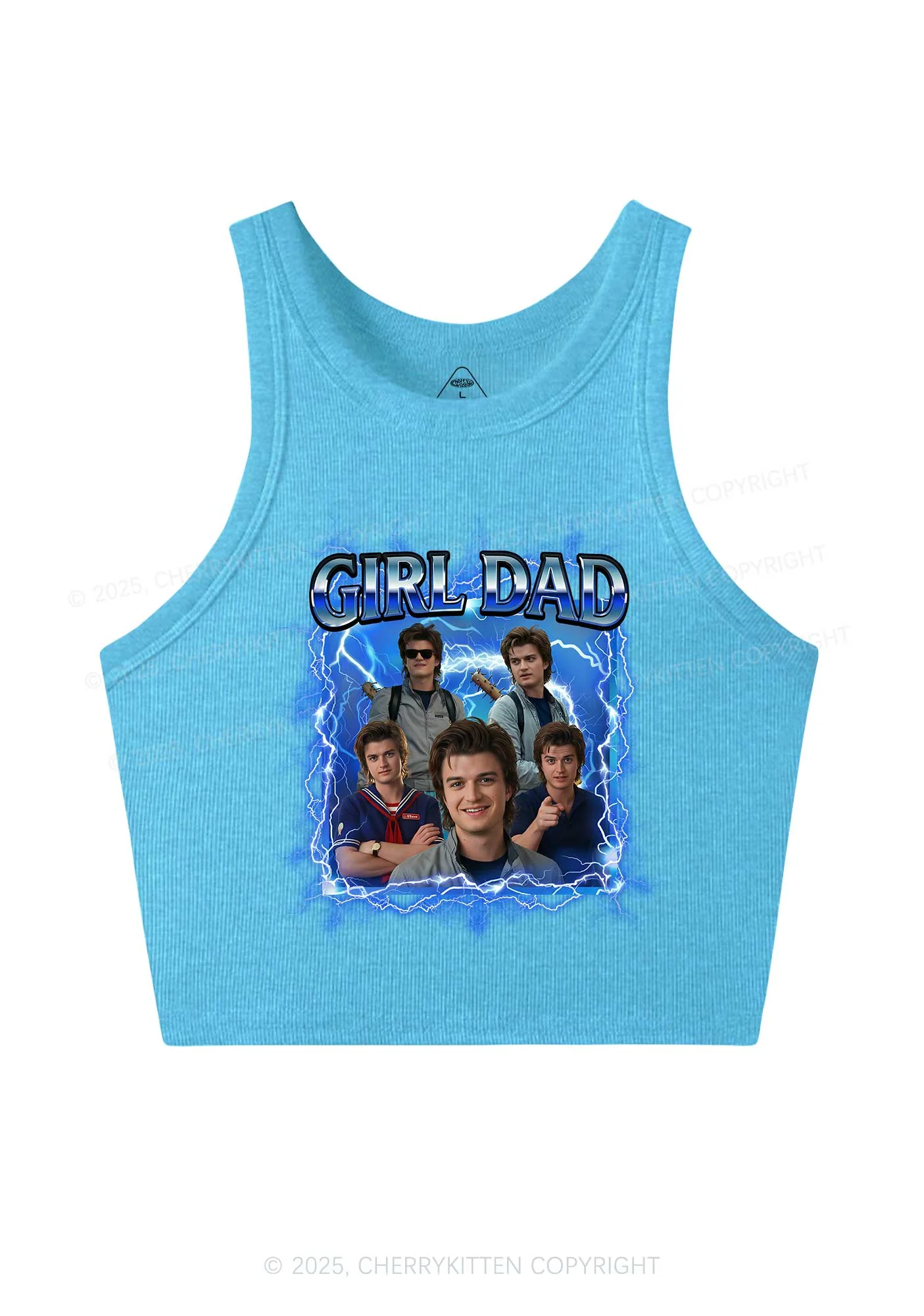 Girl Dad Y2K Crop Tank Top Cherrykitten - Image 4