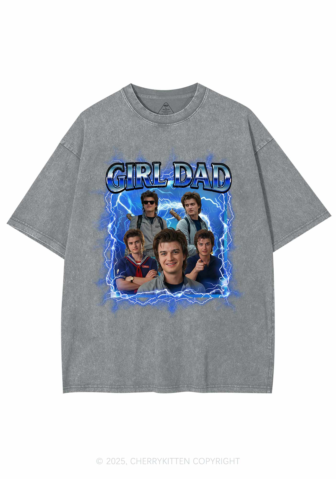 Girl Dad Y2K Shirts Washed Tee Cherrykitten - Image 6