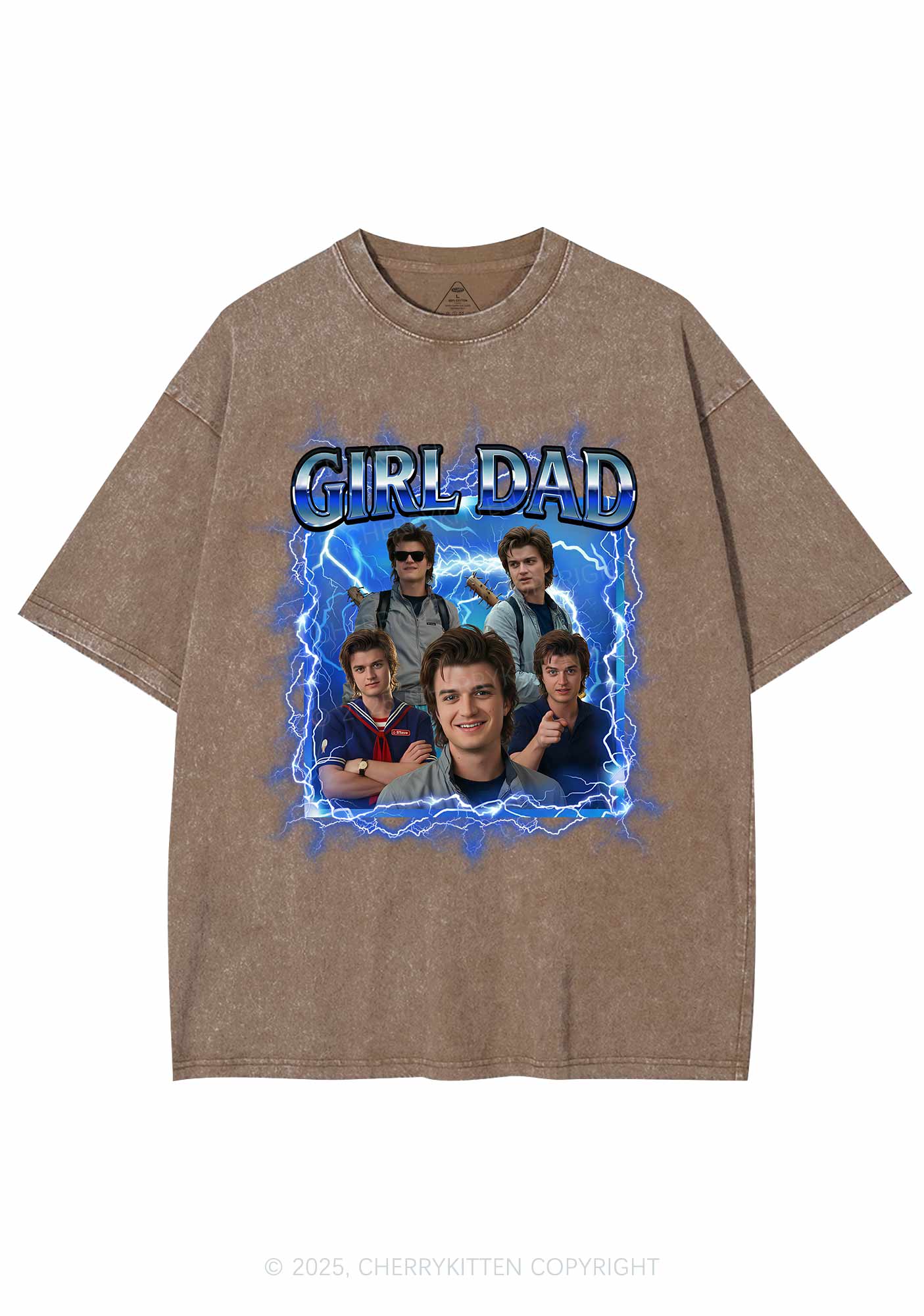 Girl Dad Y2K Shirts Washed Tee Cherrykitten - Image 7