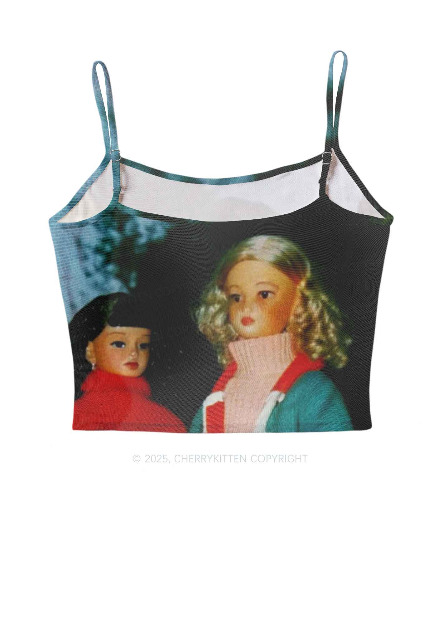 Girl Doll Y2K Mesh Cami Tank Cherrykitten - Image 2