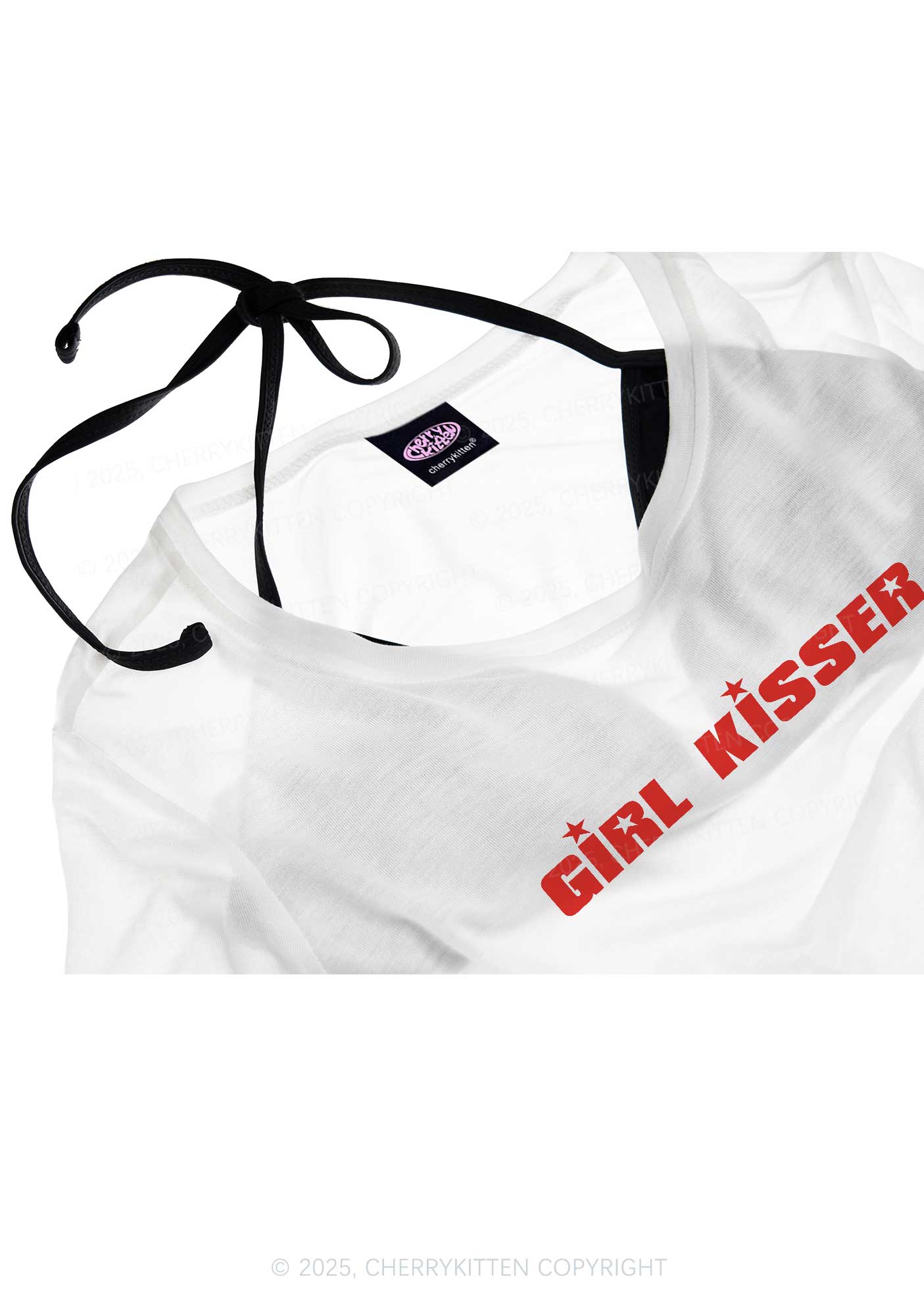 Girl Kisser Star Pride Y2K Sheer Boyfriend Tee Cherrykitten - Image 4