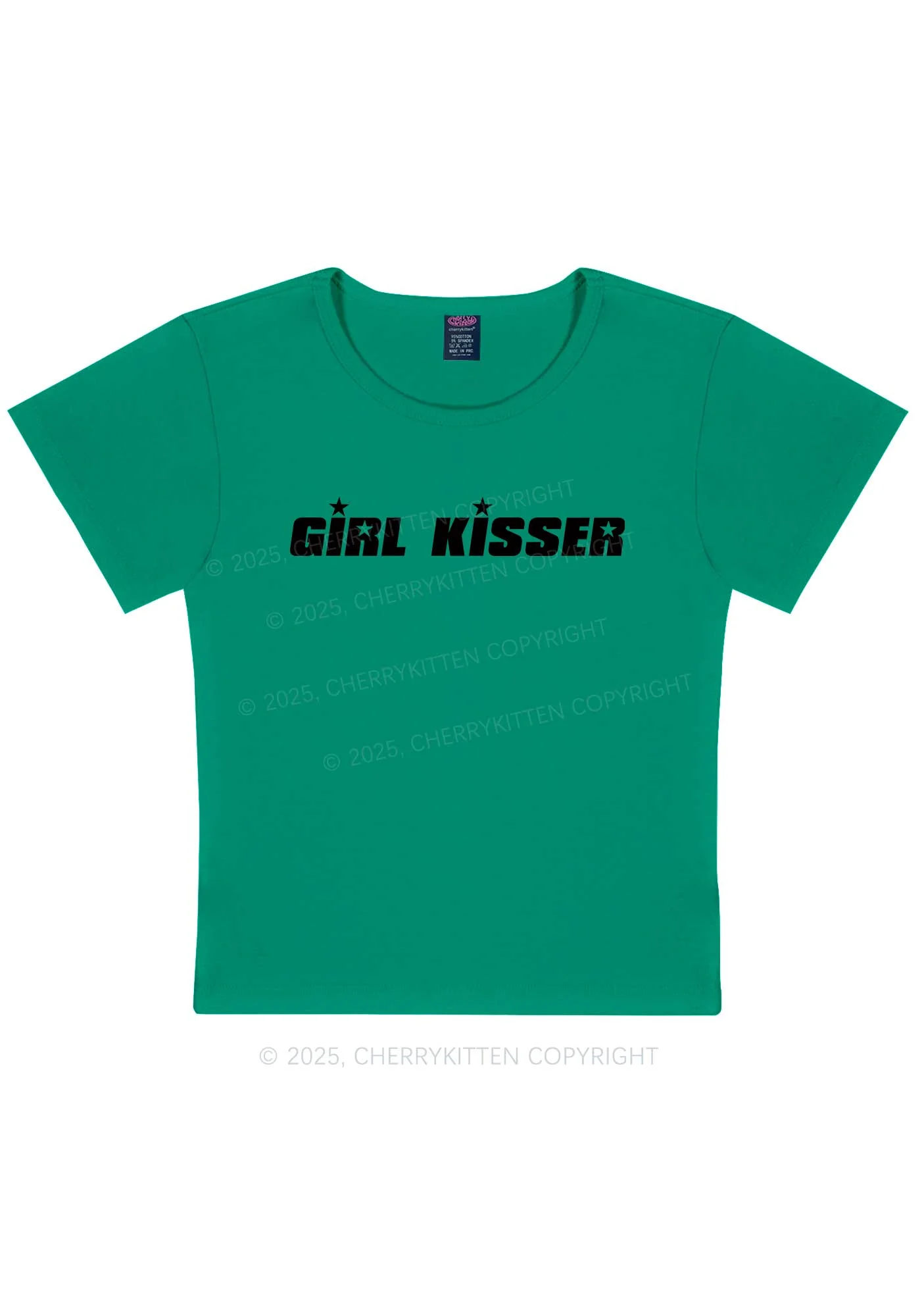Girl Kisser Star Y2K Baby Tee Cherrykitten - Image 10