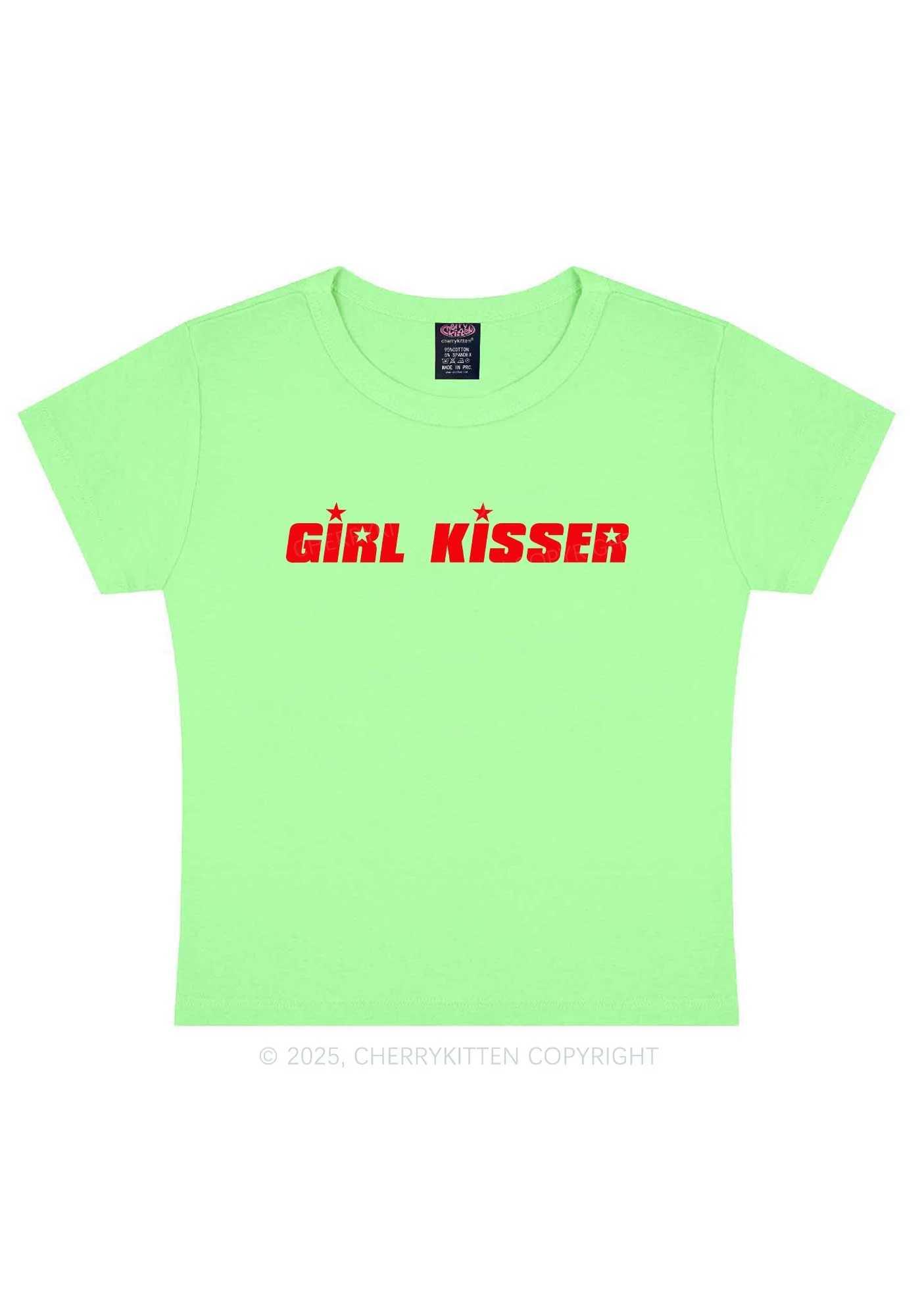 Girl Kisser Star Y2K Baby Tee Cherrykitten - Image 13