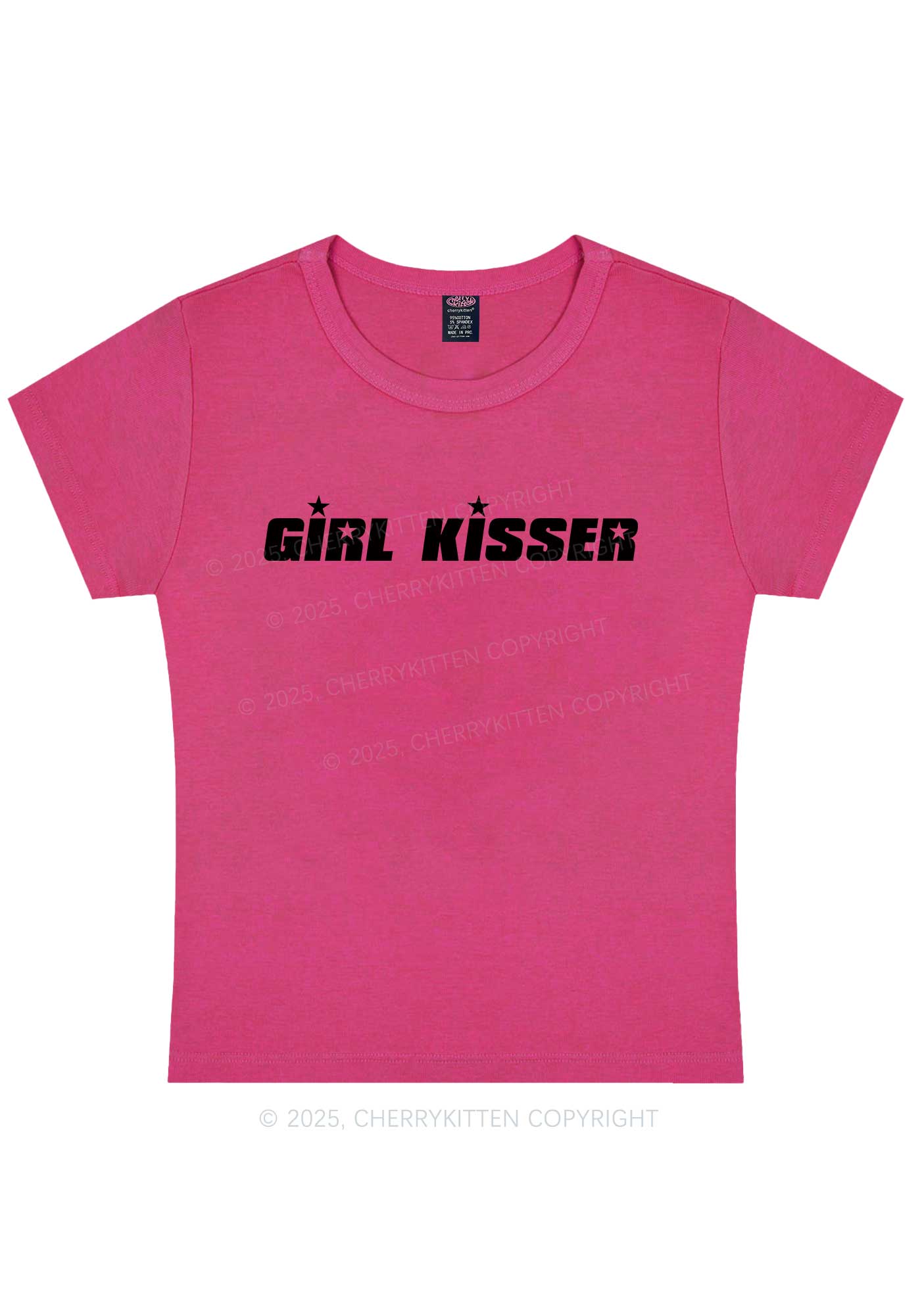 Girl Kisser Star Y2K Baby Tee Cherrykitten - Image 6