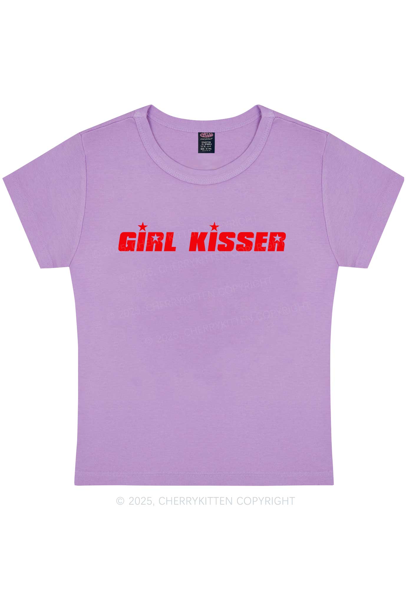 Girl Kisser Star Y2K Baby Tee Cherrykitten - Image 8