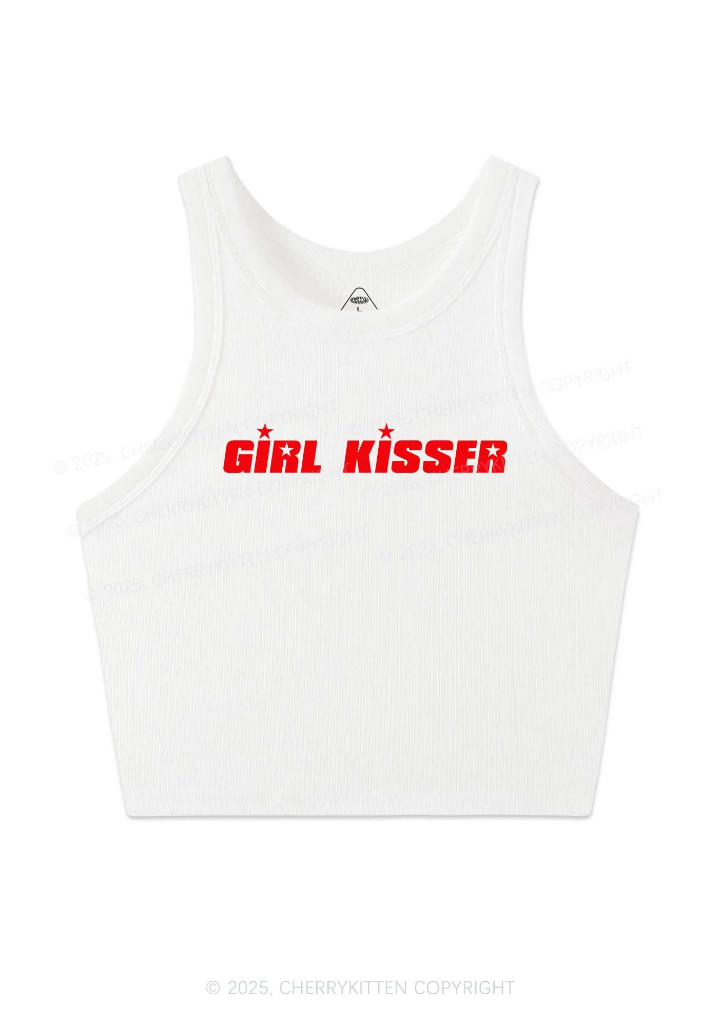Girl Kisser Star Y2K Crop Tank Top Cherrykitten - Image 3