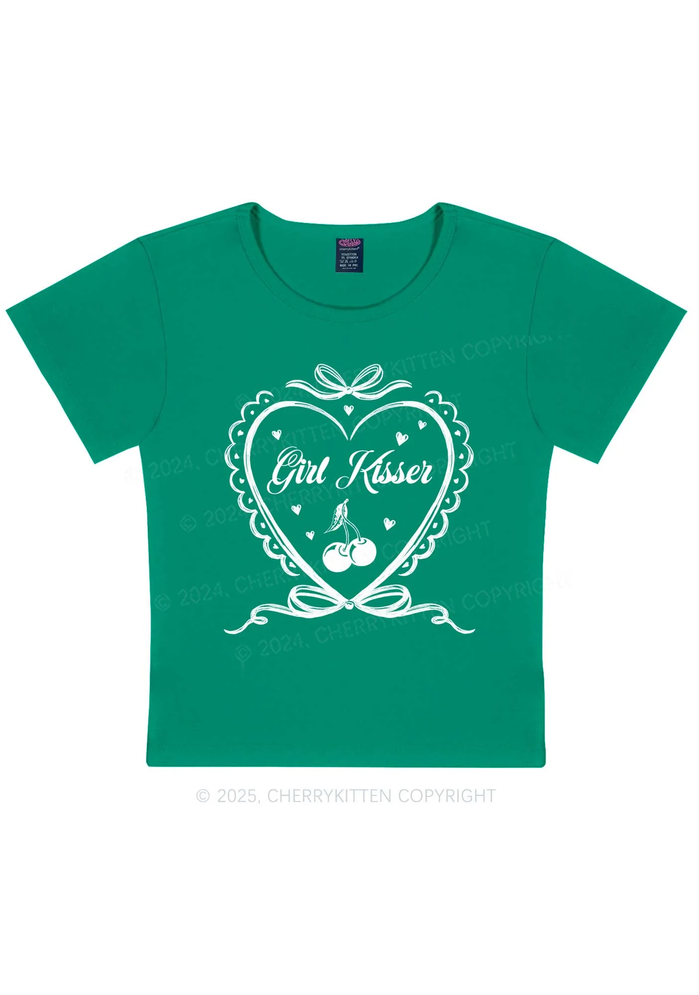 Girl Kisser Y2K Baby Tee Cherrykitten - Image 10