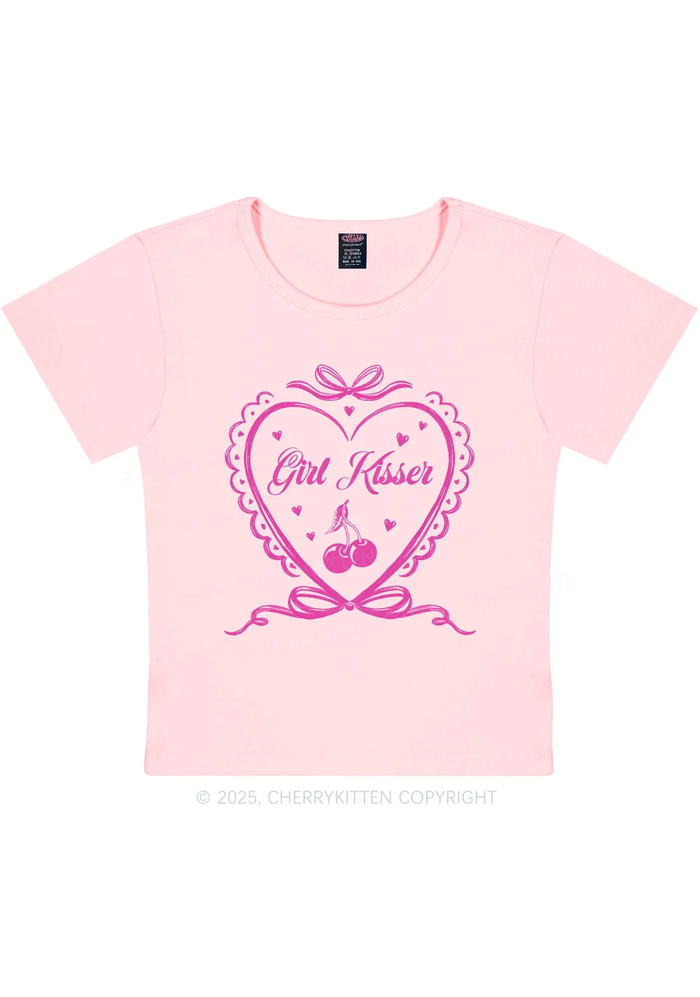 Girl Kisser Y2K Baby Tee Cherrykitten - Image 11