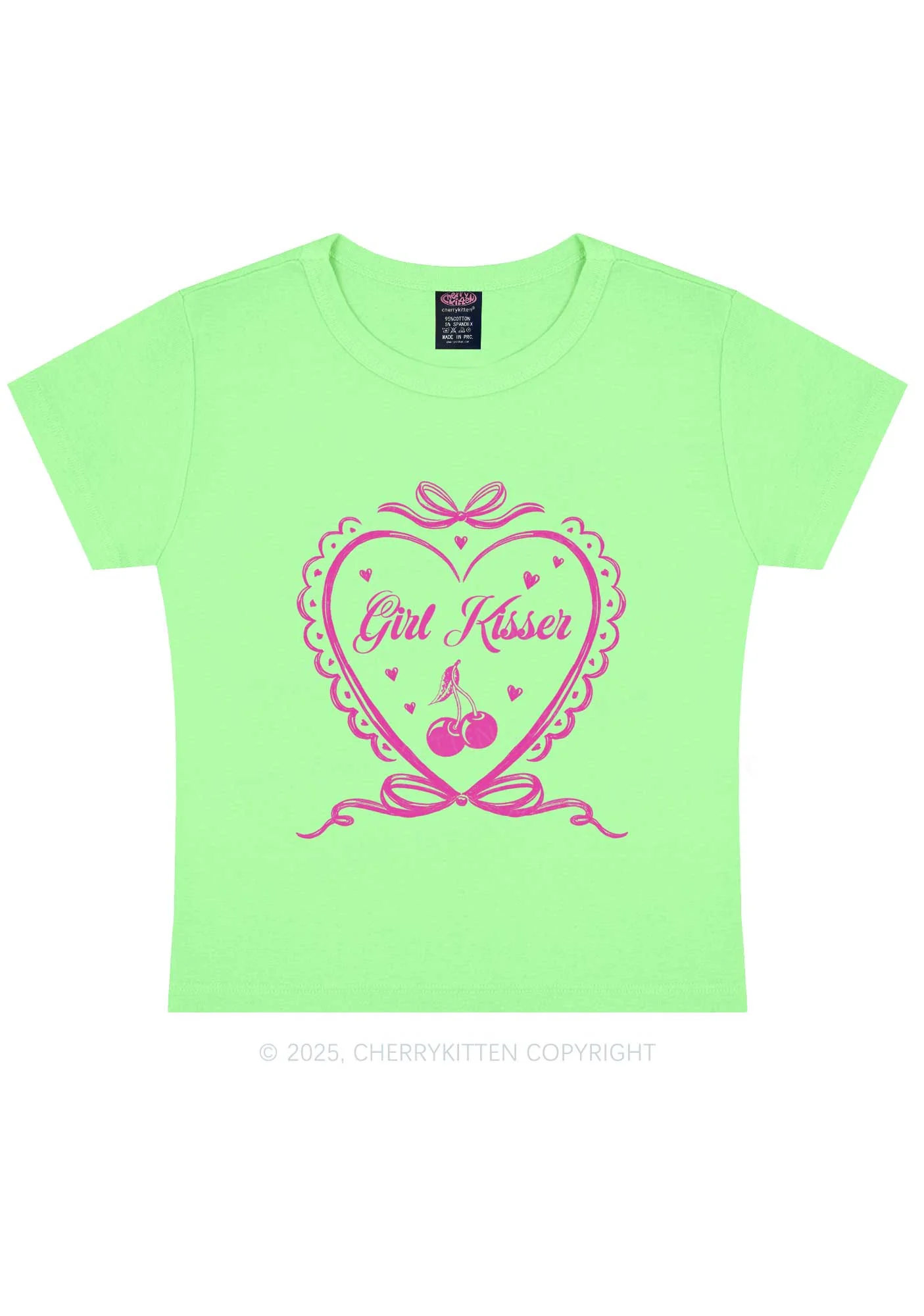 Girl Kisser Y2K Baby Tee Cherrykitten - Image 12