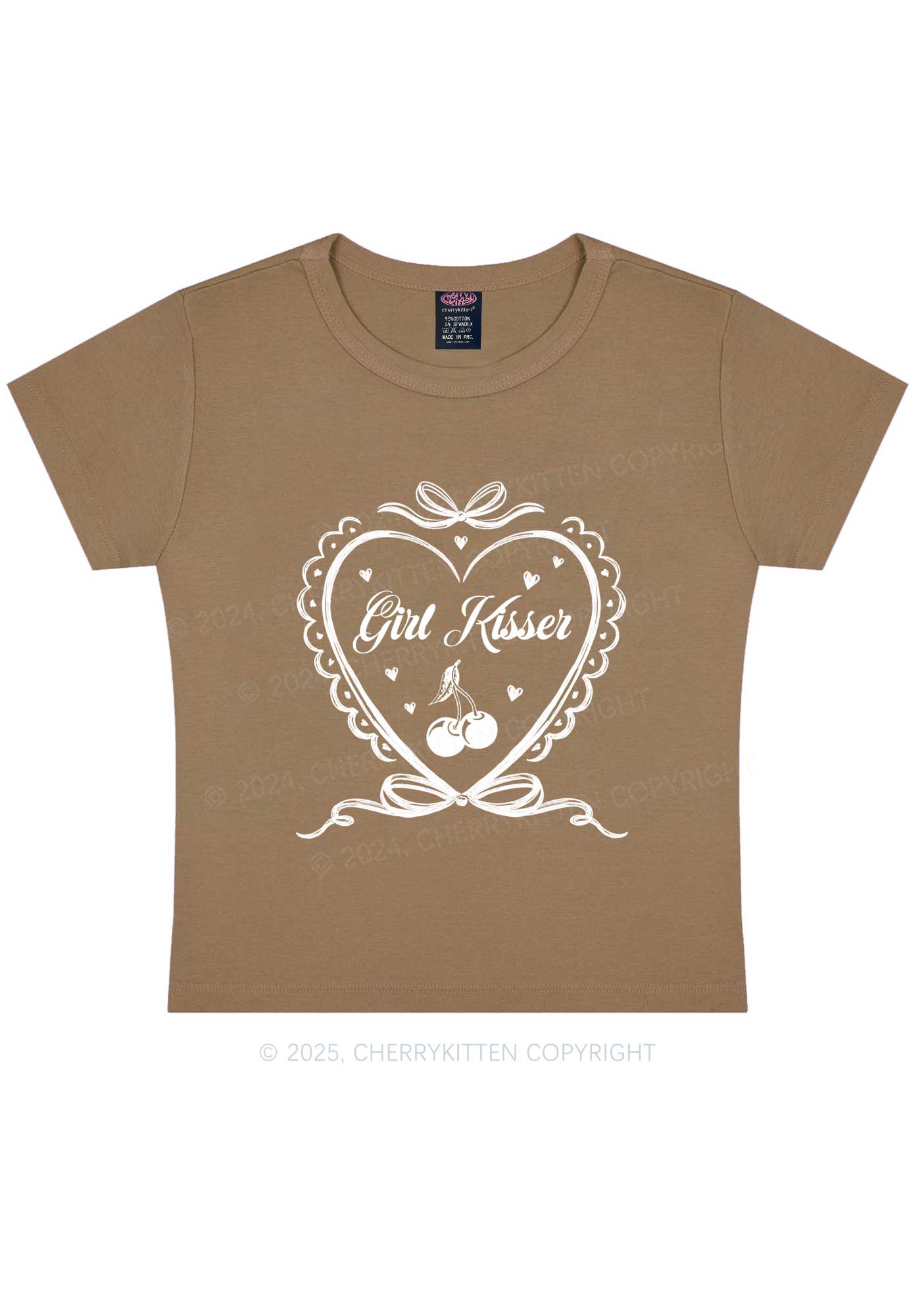 Girl Kisser Y2K Baby Tee Cherrykitten - Image 9