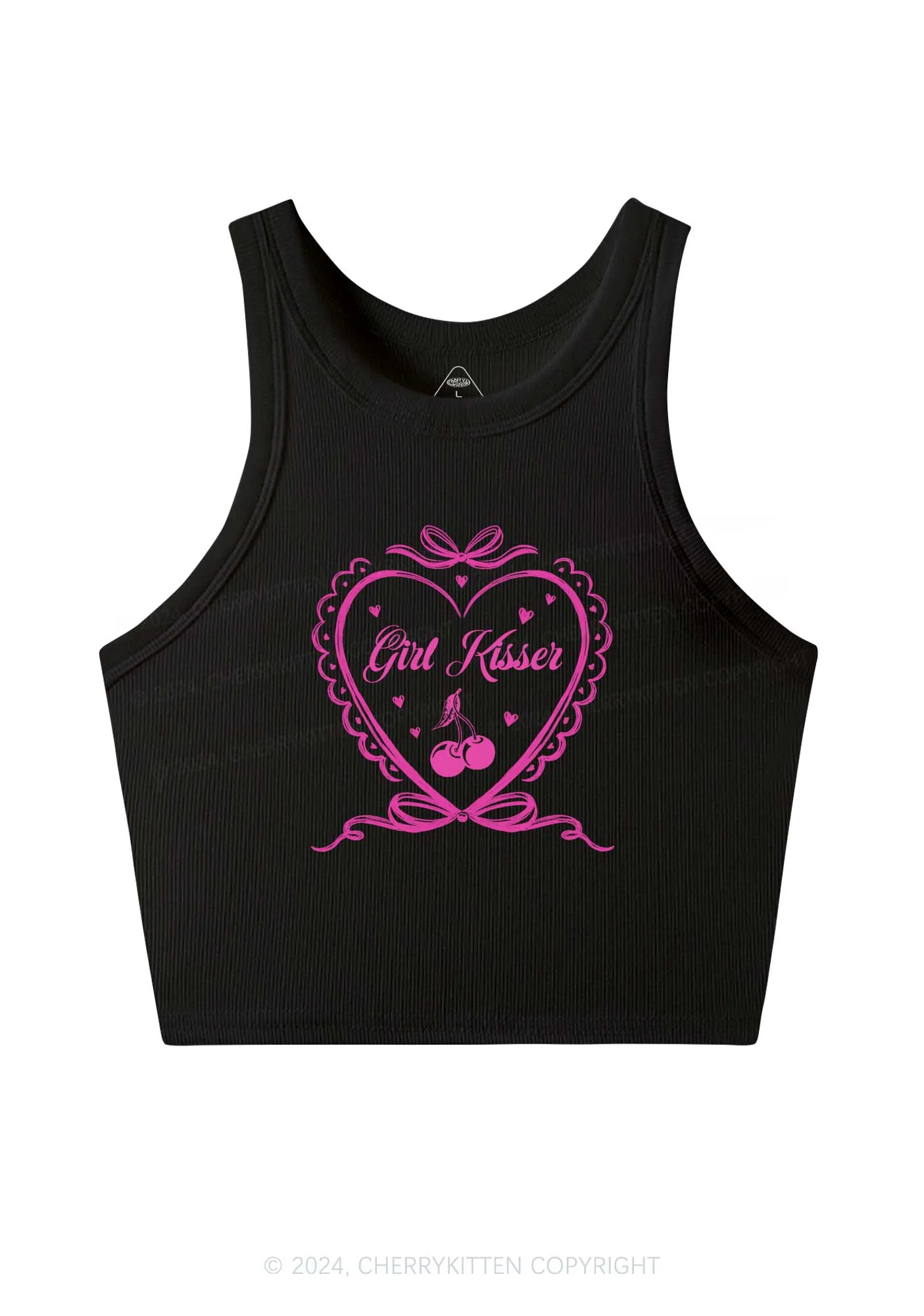 Girl Kisser Y2K Crop Tank Top Cherrykitten - Image 3