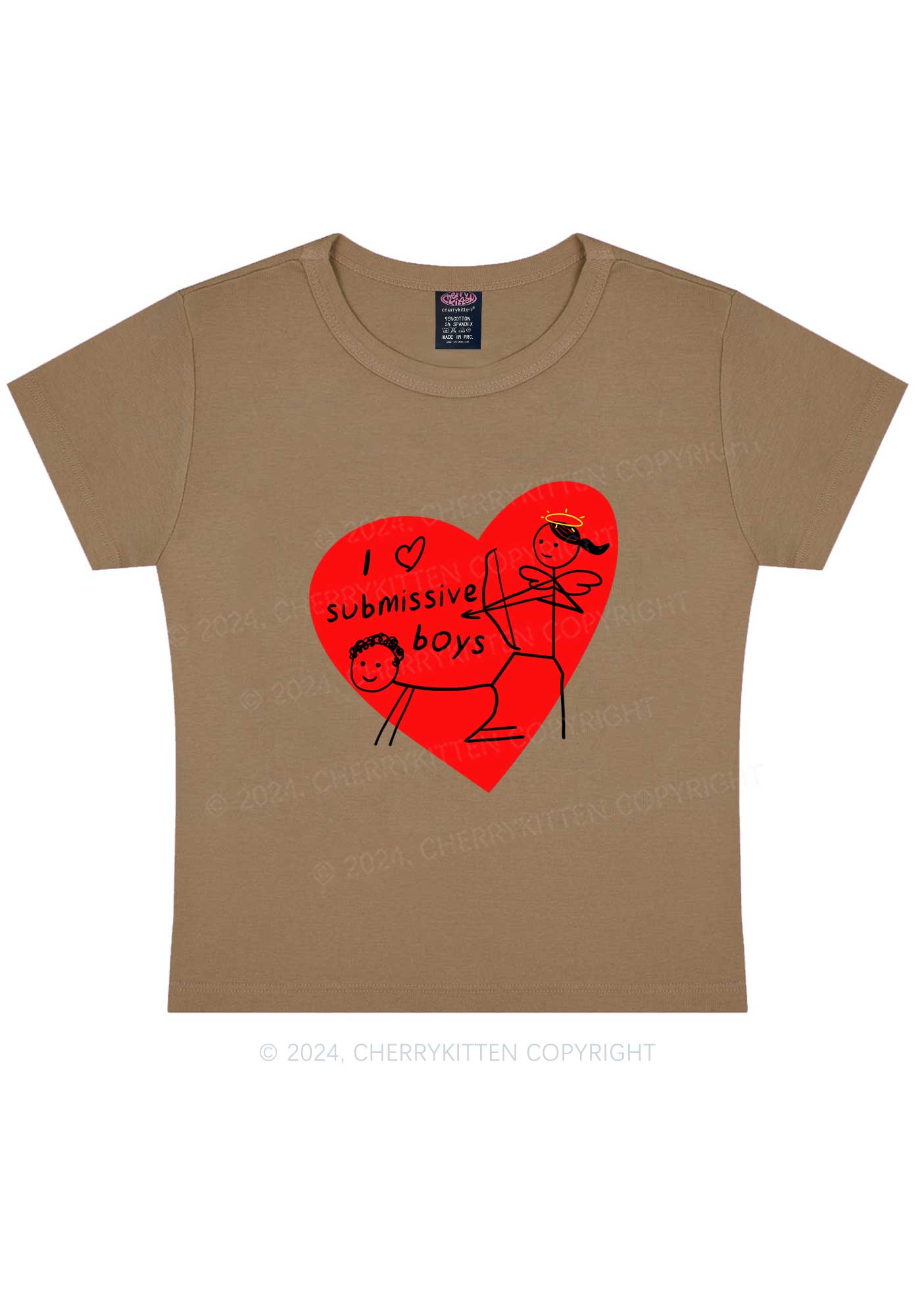 Girl Love S Boys Y2K Valentine's Day Baby Tee Cherrykitten - Image 11