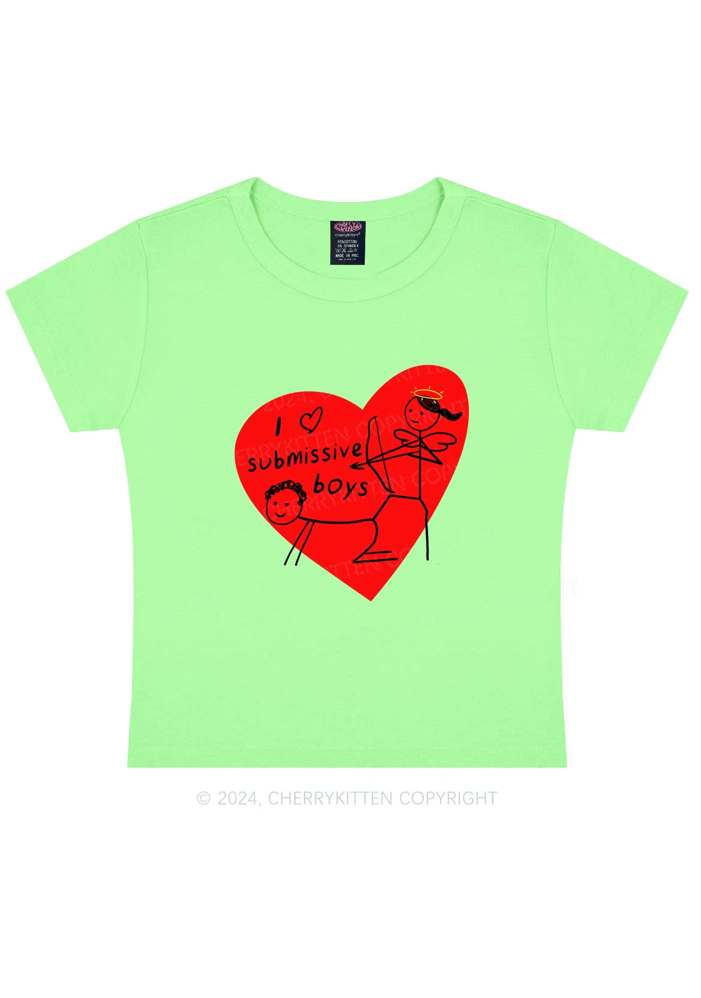 Girl Love S Boys Y2K Valentine's Day Baby Tee Cherrykitten - Image 13
