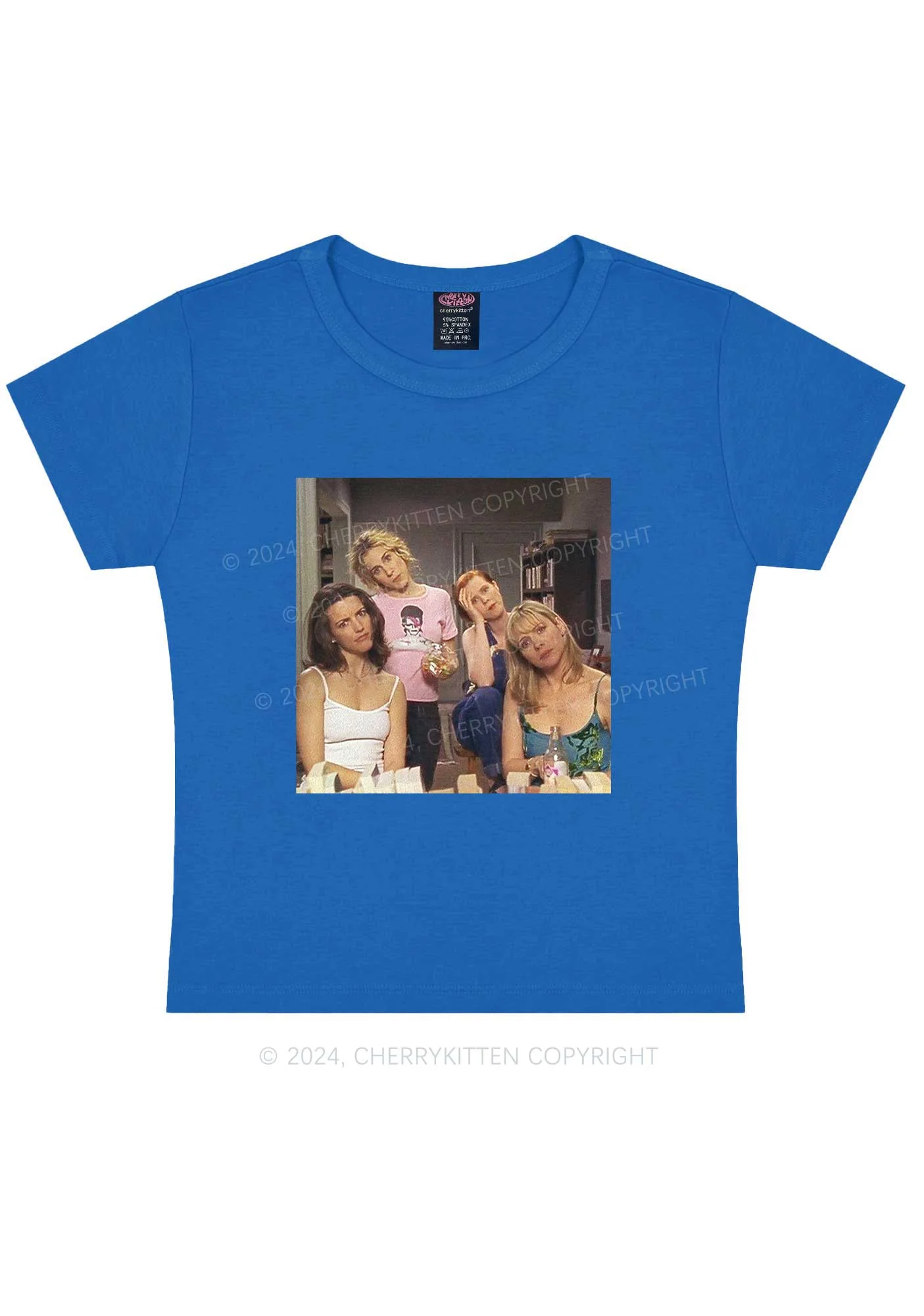 Girl Puzzled Y2K Baby Tee Cherrykitten - Image 10