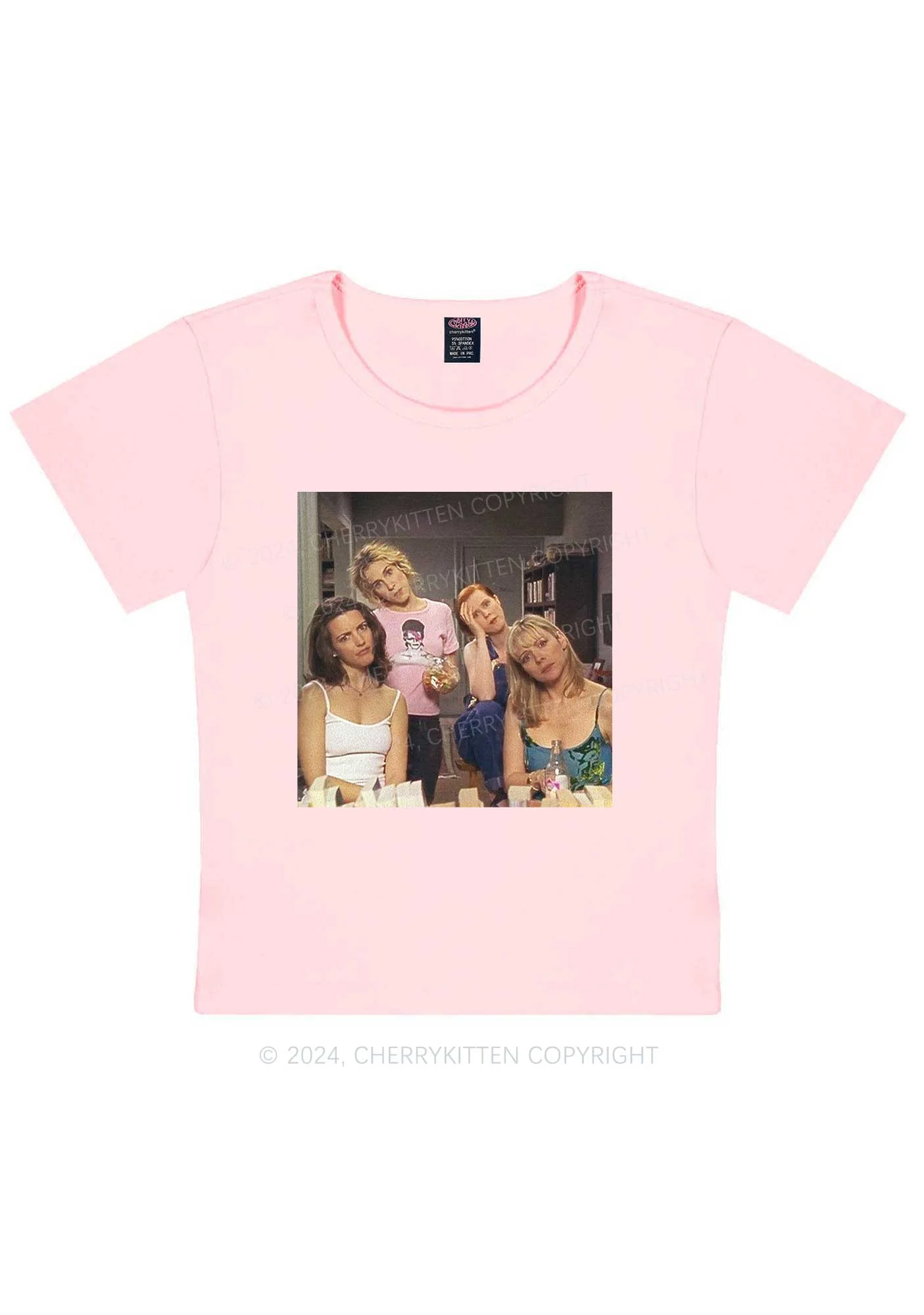 Girl Puzzled Y2K Baby Tee Cherrykitten - Image 12
