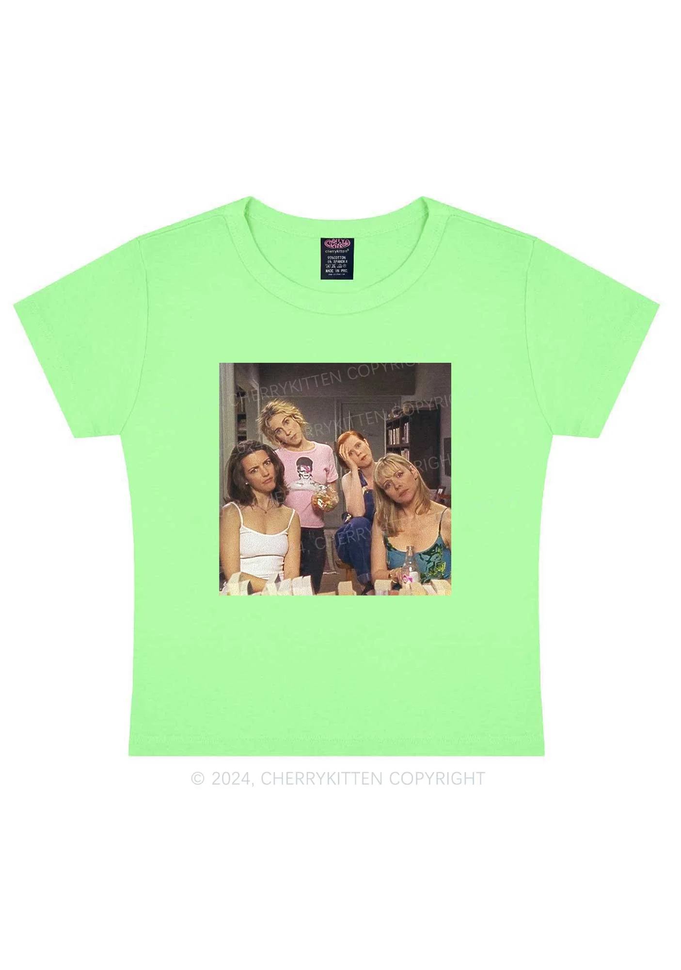 Girl Puzzled Y2K Baby Tee Cherrykitten - Image 13