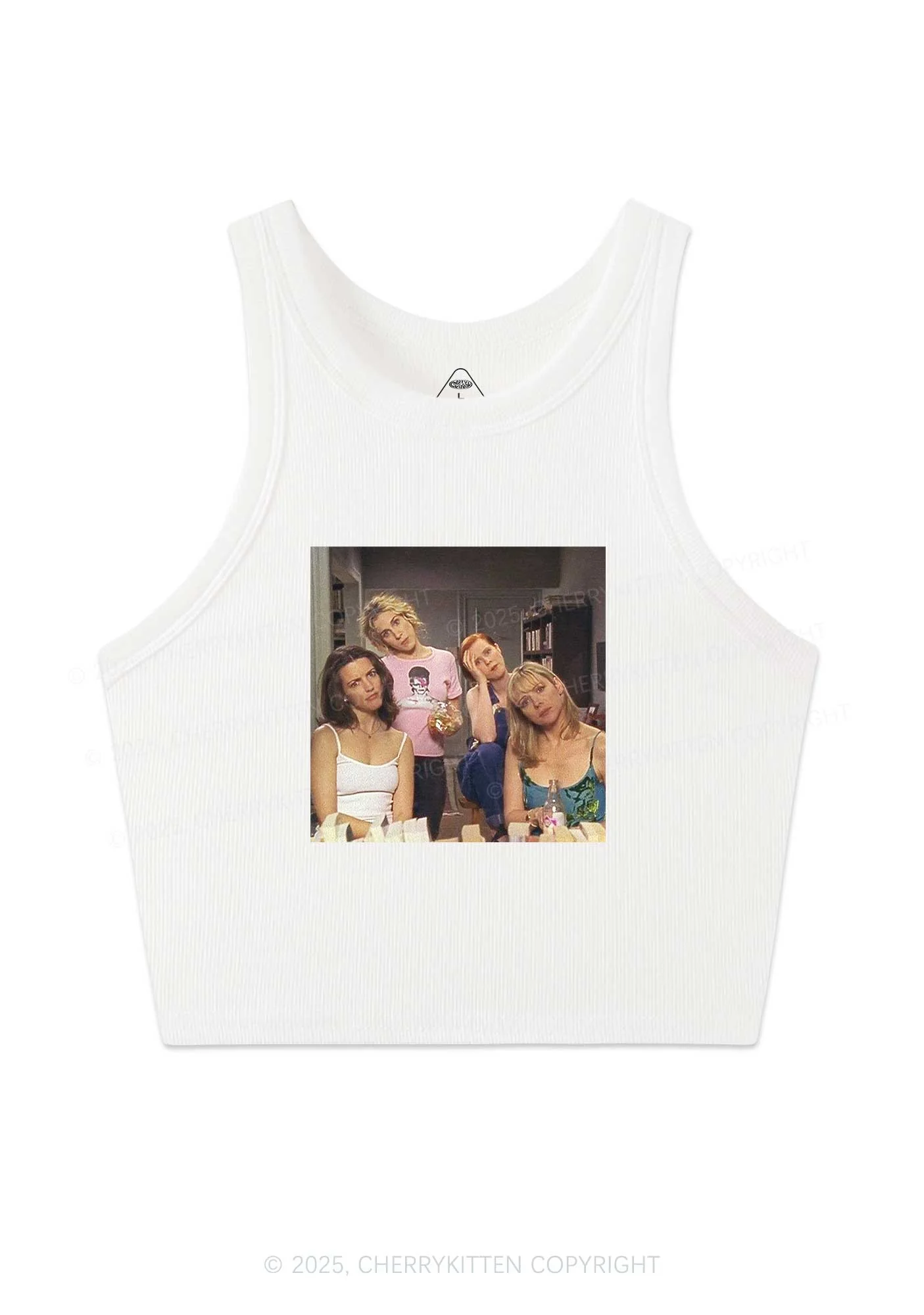 Girl Puzzled Y2K Crop Tank Top Cherrykitten - Image 4