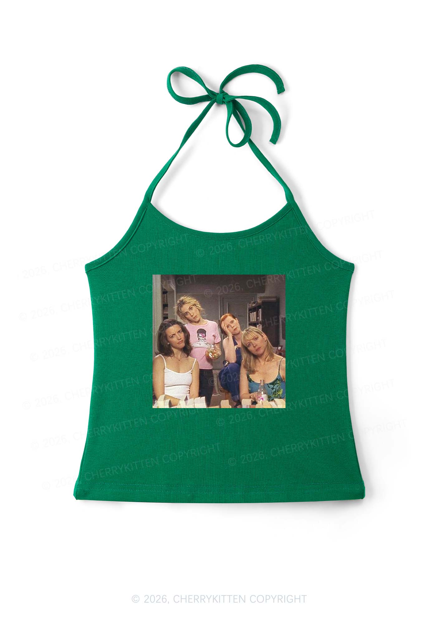 Girl Puzzled Y2K Halter Neck Cami Cherrykitten - Image 11