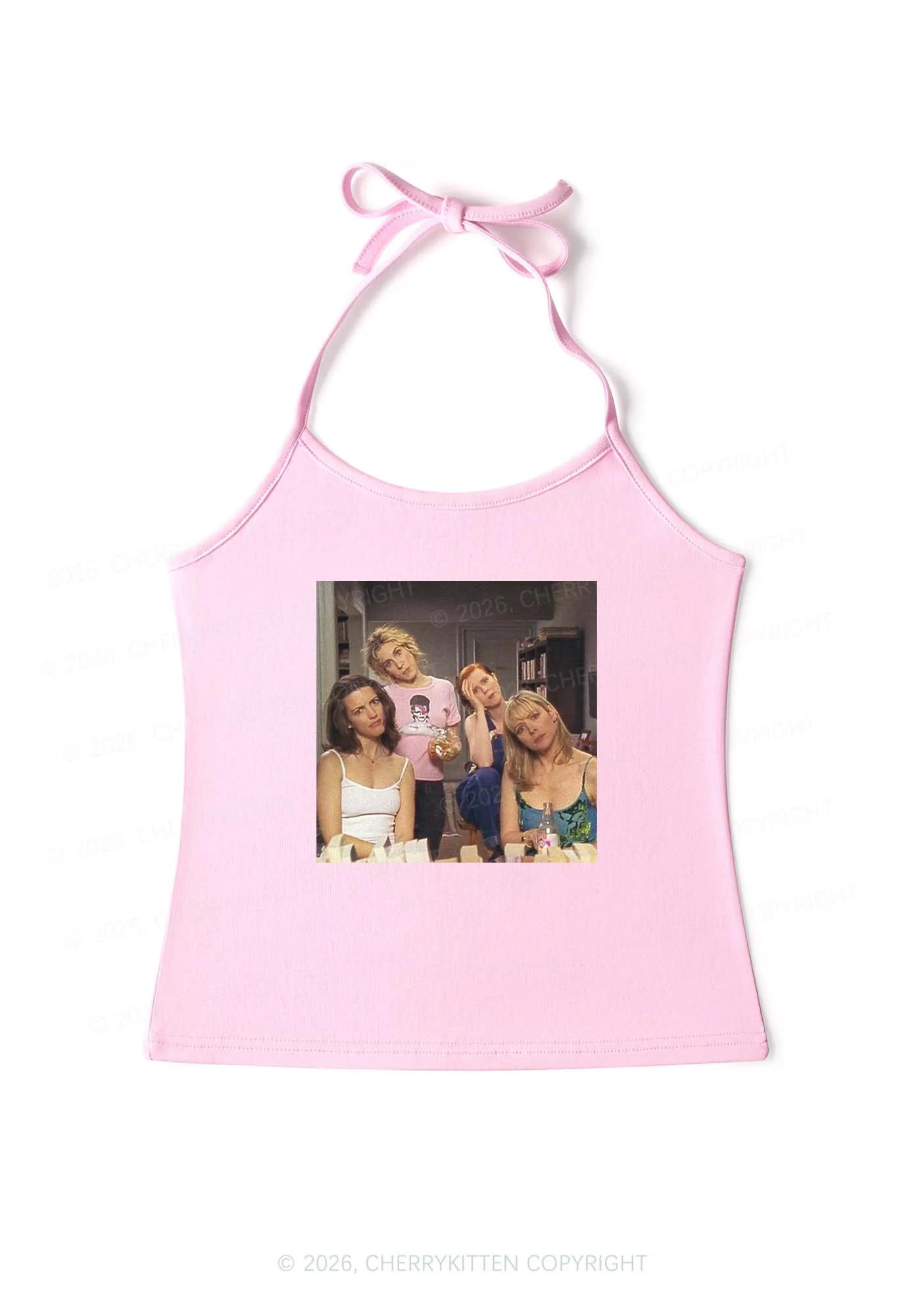 Girl Puzzled Y2K Halter Neck Cami Cherrykitten - Image 5