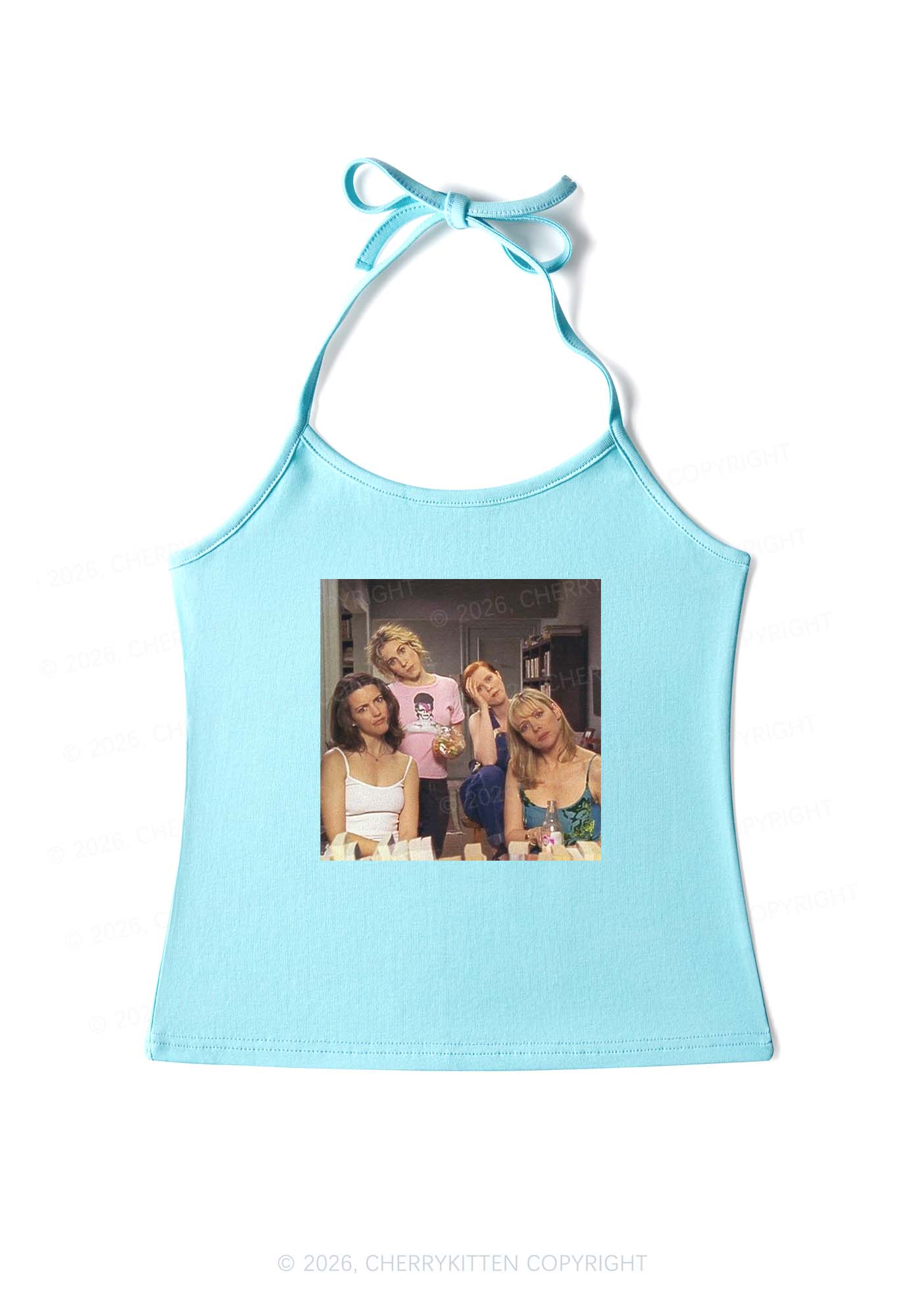 Girl Puzzled Y2K Halter Neck Cami Cherrykitten - Image 6