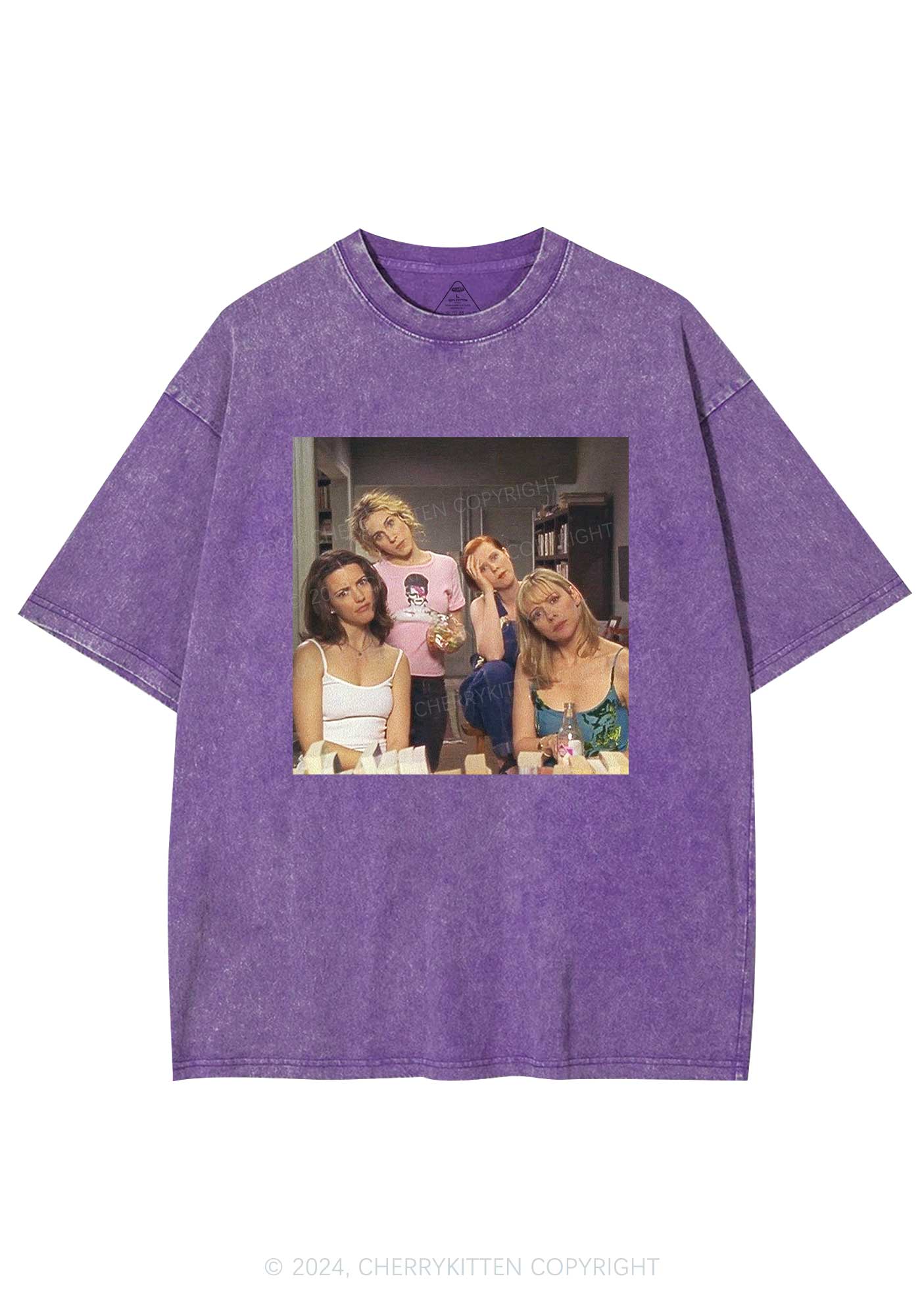 Girl Puzzled Y2K Washed Tee Cherrykitten - Image 5