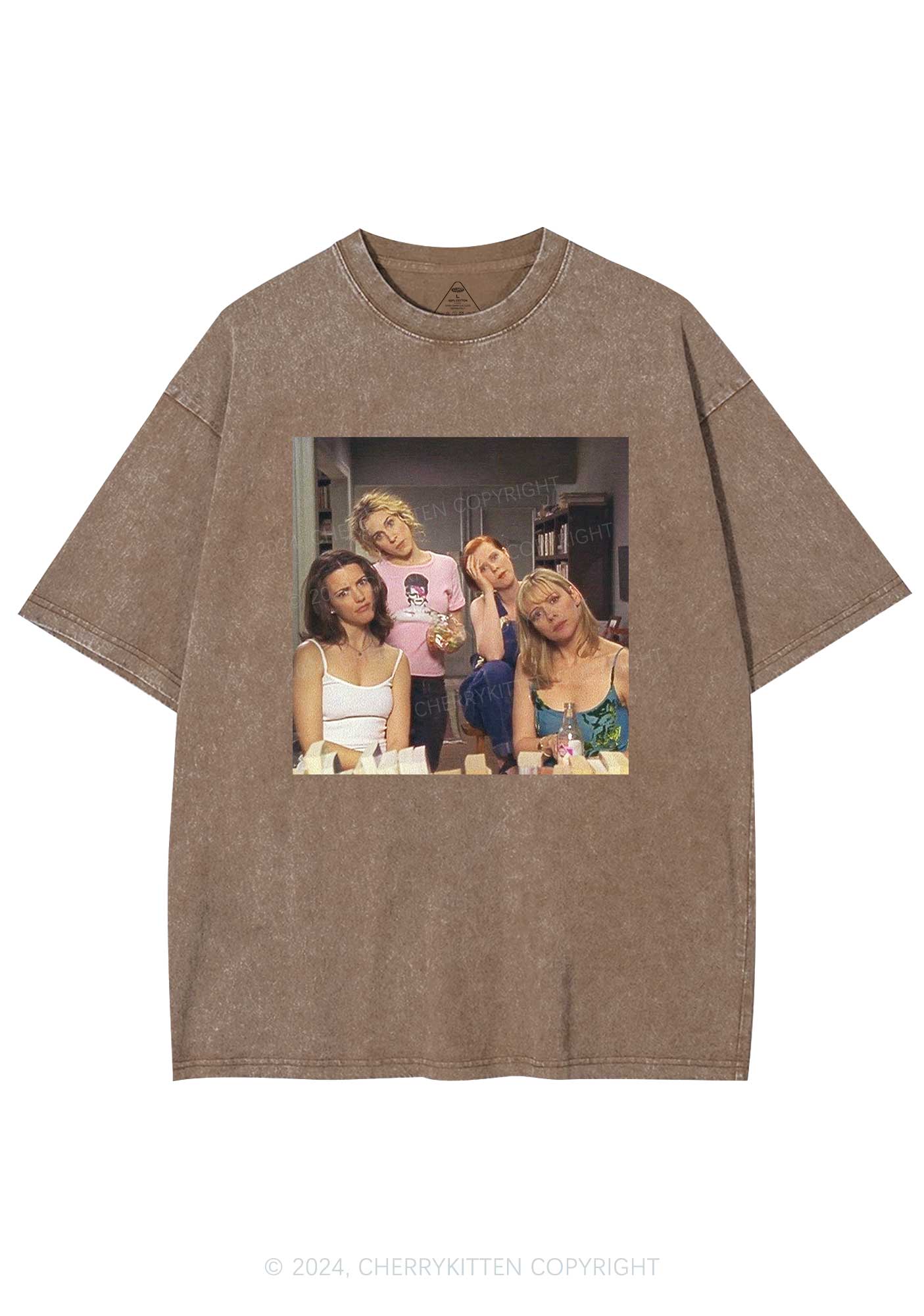 Girl Puzzled Y2K Washed Tee Cherrykitten - Image 7