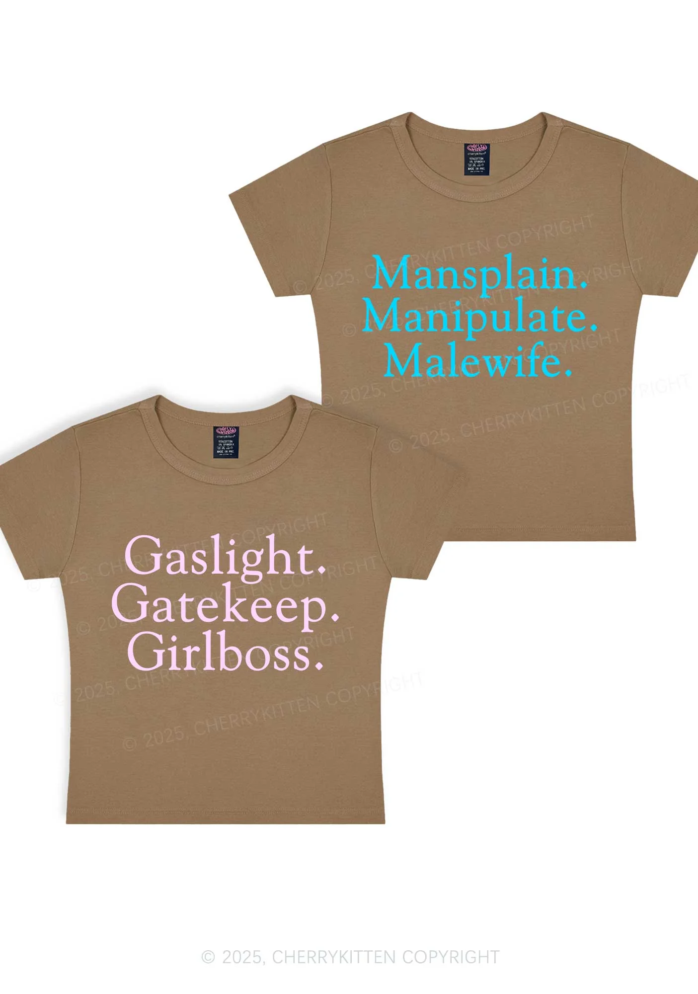 Girlboss Malewife Valentine's Day Y2K Valentine's Day Baby Tee Cherrykitten - Image 10