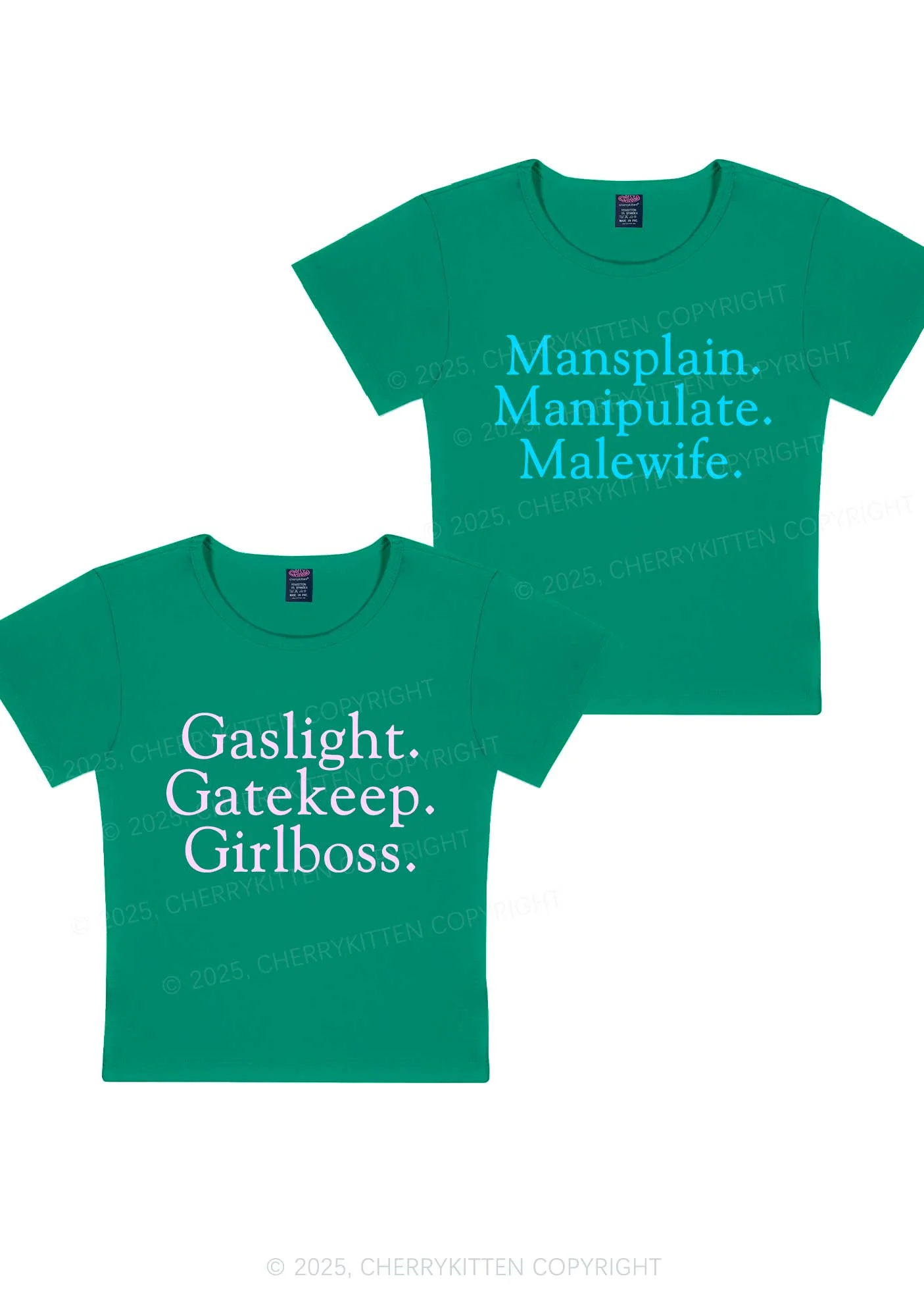 Girlboss Malewife Valentine's Day Y2K Valentine's Day Baby Tee Cherrykitten - Image 12