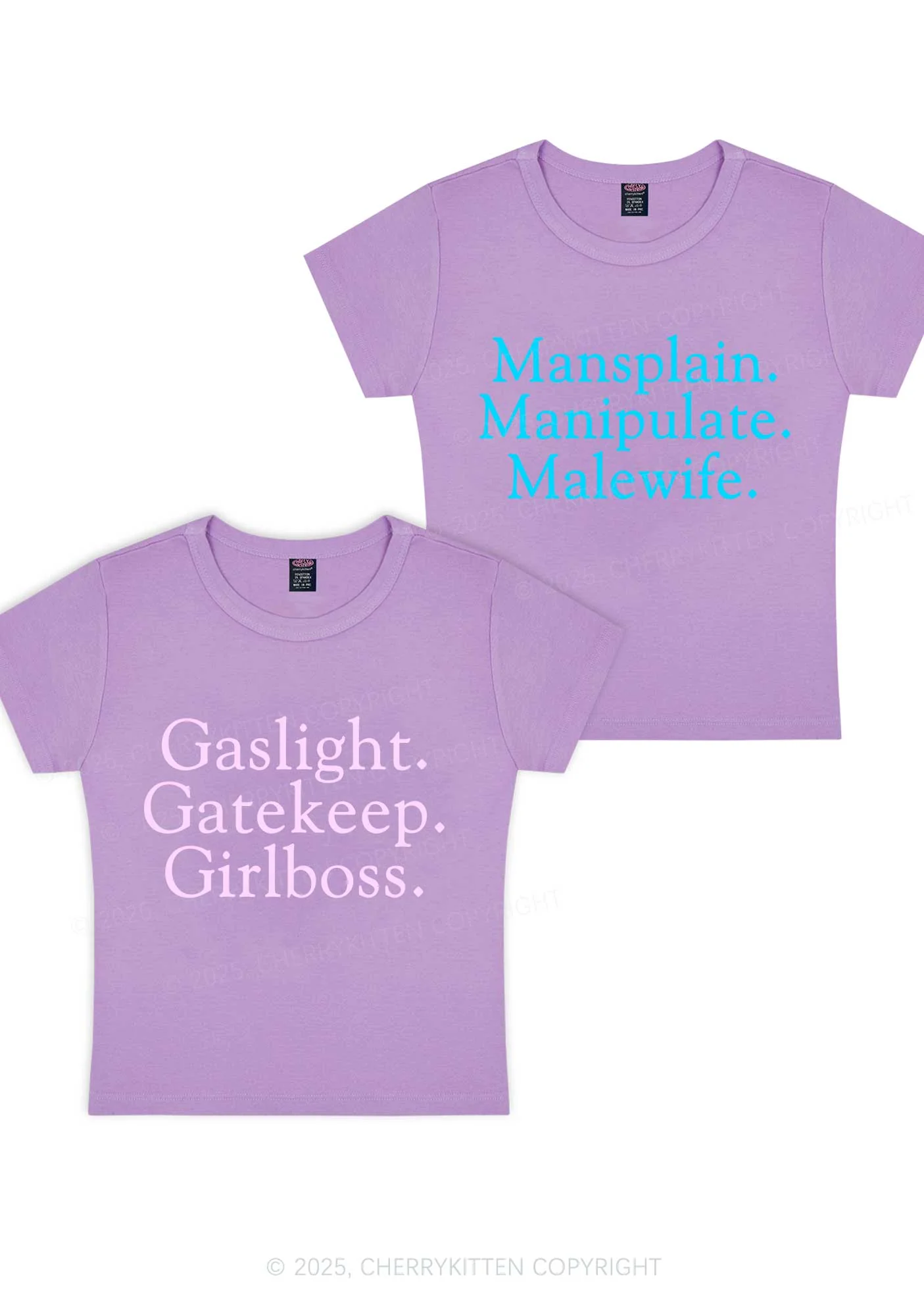 Girlboss Malewife Valentine's Day Y2K Valentine's Day Baby Tee Cherrykitten - Image 6
