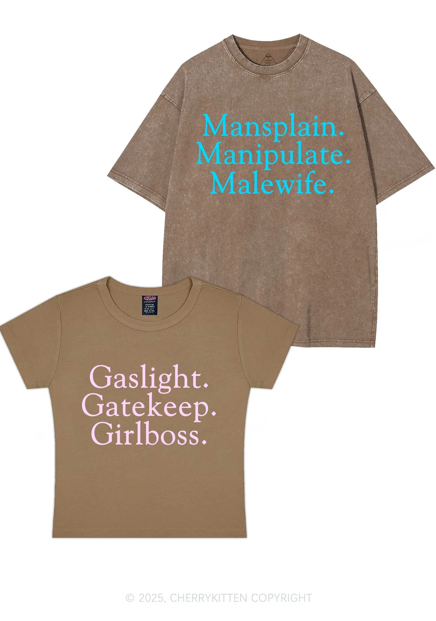 Girlboss Malewife Valentine's Day Y2K Valentine's Day Couple Shirt Cherrykitten - Image 10