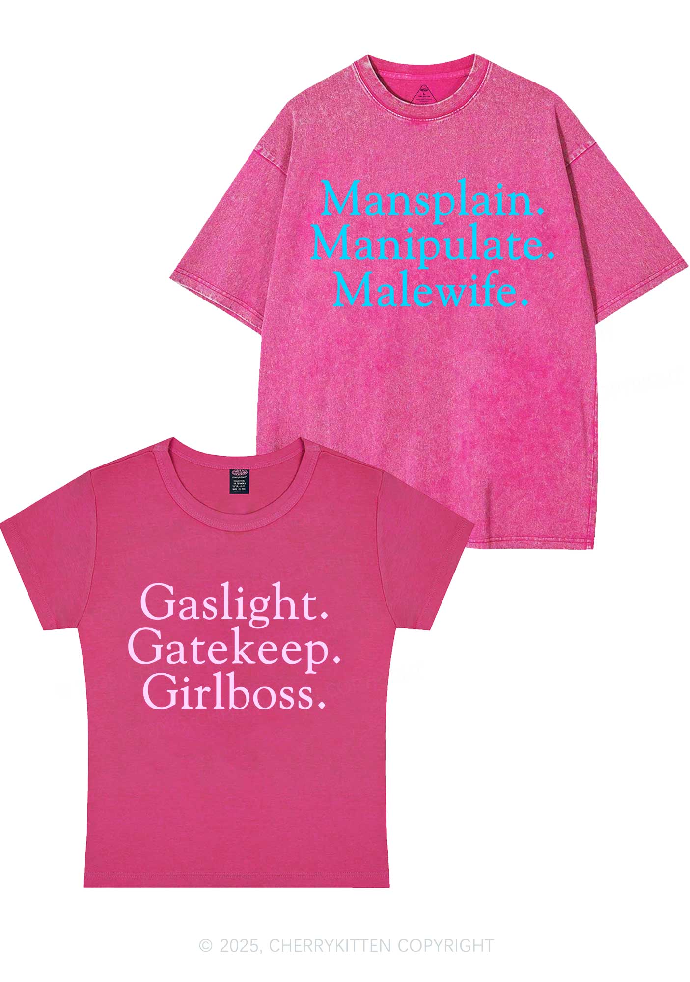 Girlboss Malewife Valentine's Day Y2K Valentine's Day Couple Shirt Cherrykitten - Image 8