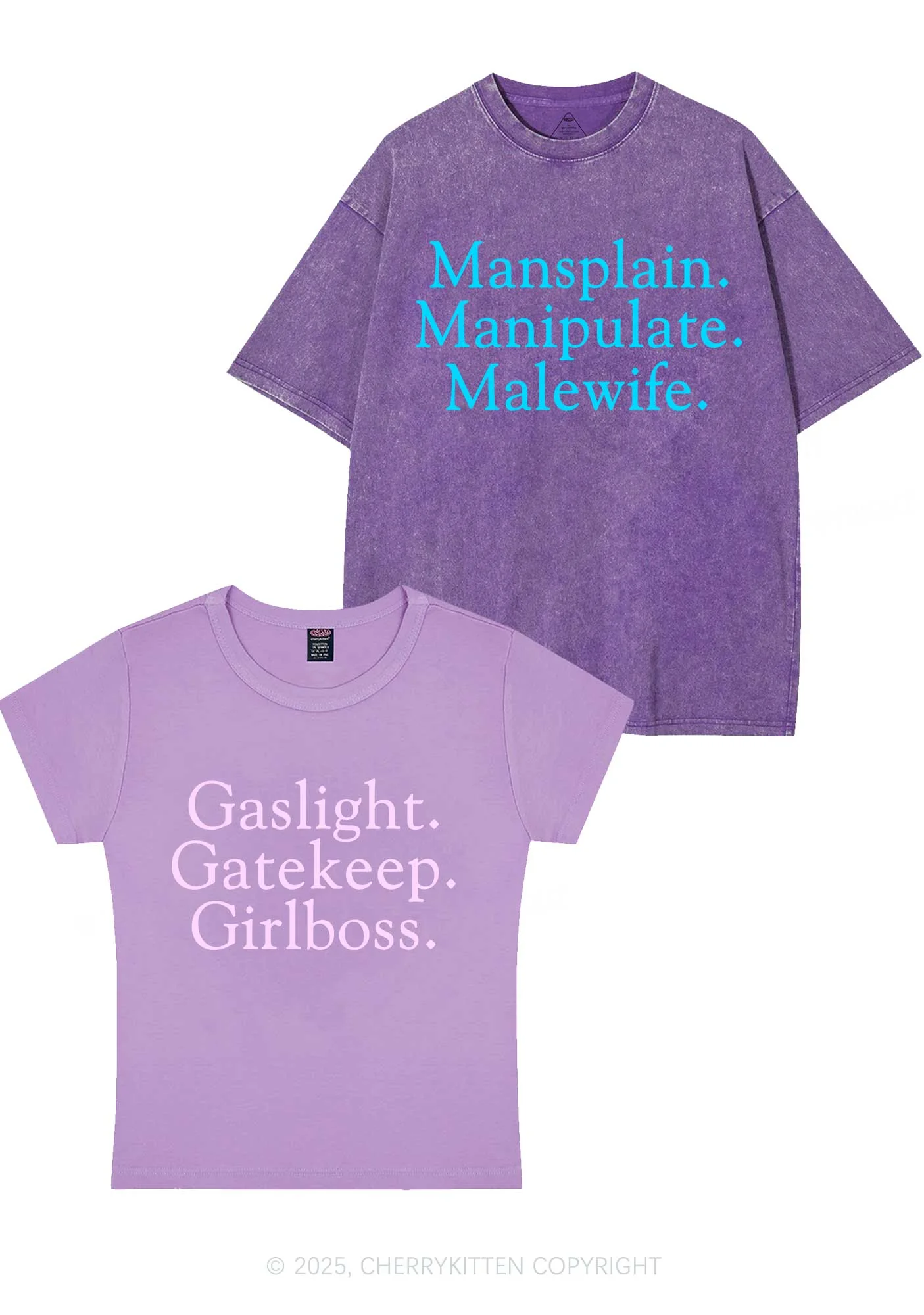Girlboss Malewife Valentine's Day Y2K Valentine's Day Couple Shirt Cherrykitten - Image 9