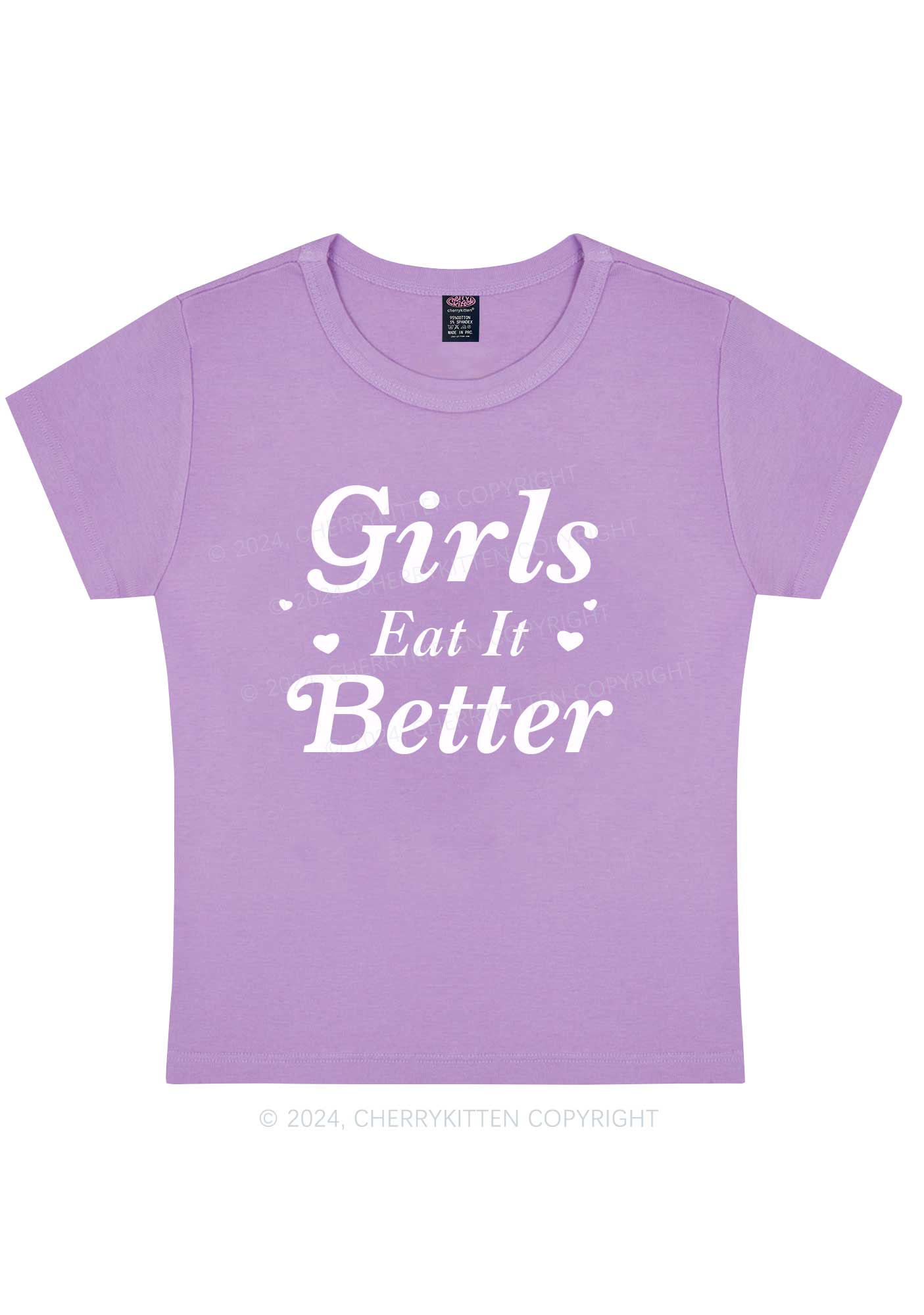Girls Eat Better Y2K Baby Tee Cherrykitten - Image 10