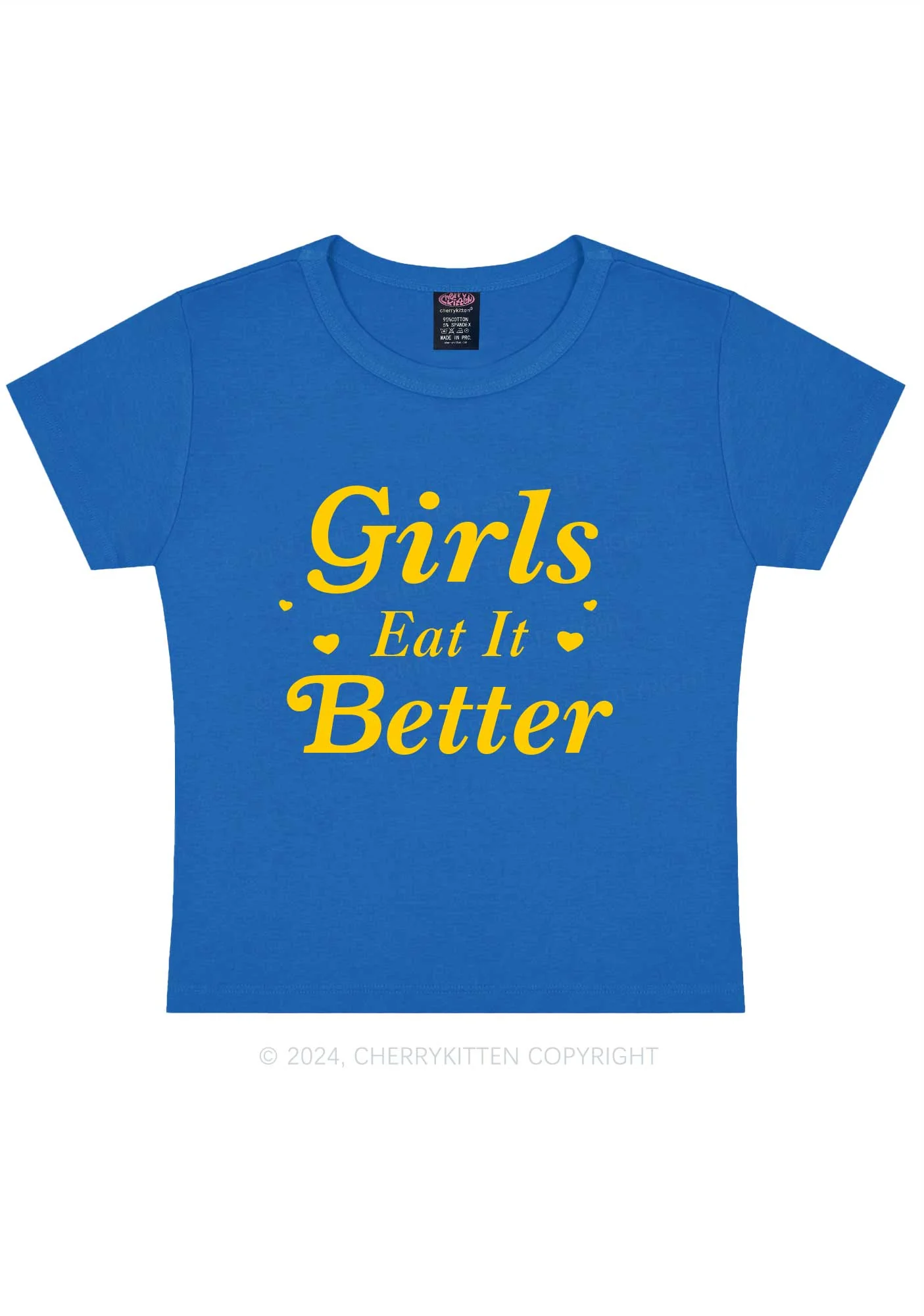 Girls Eat Better Y2K Baby Tee Cherrykitten - Image 11
