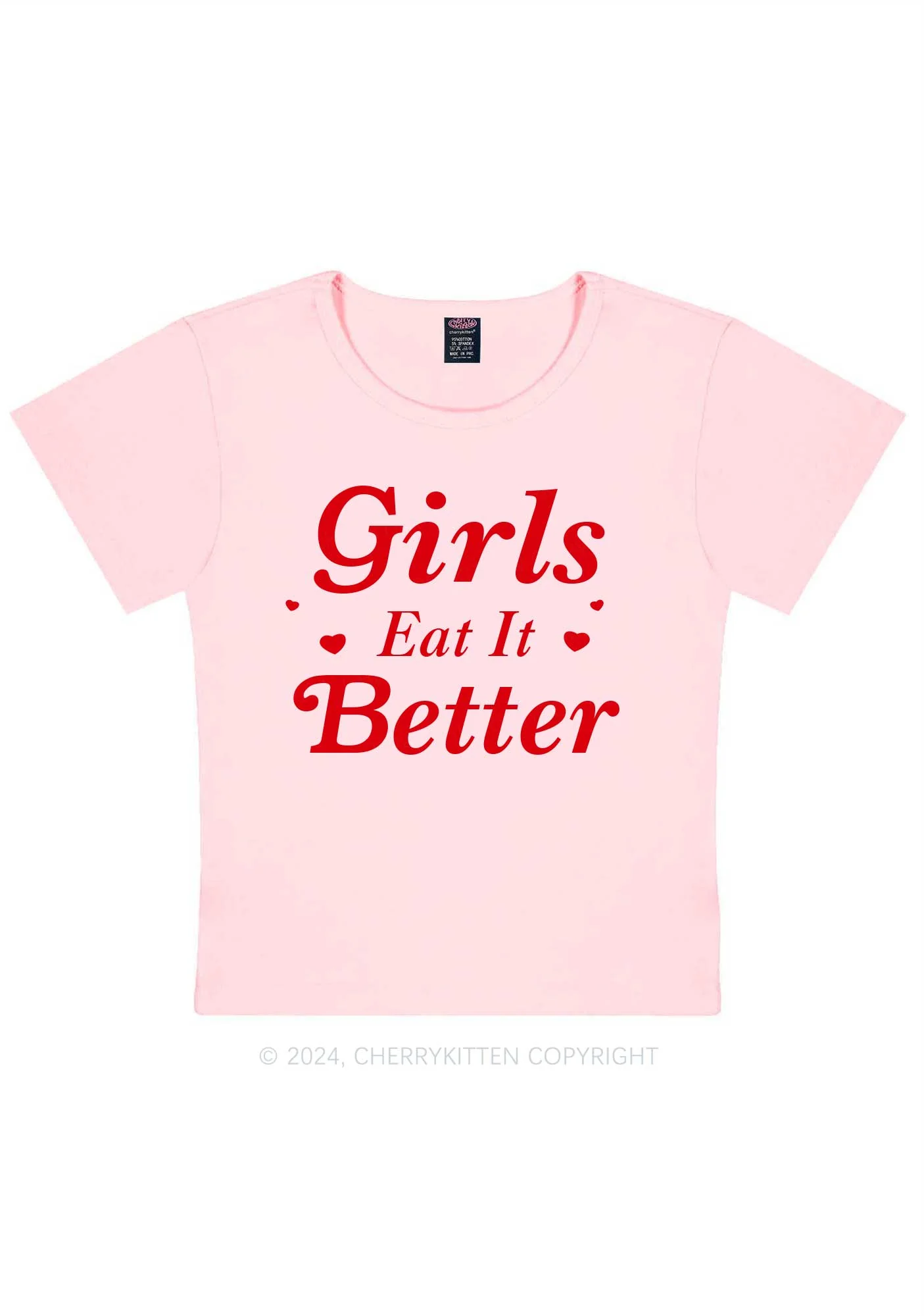 Girls Eat Better Y2K Baby Tee Cherrykitten - Image 12