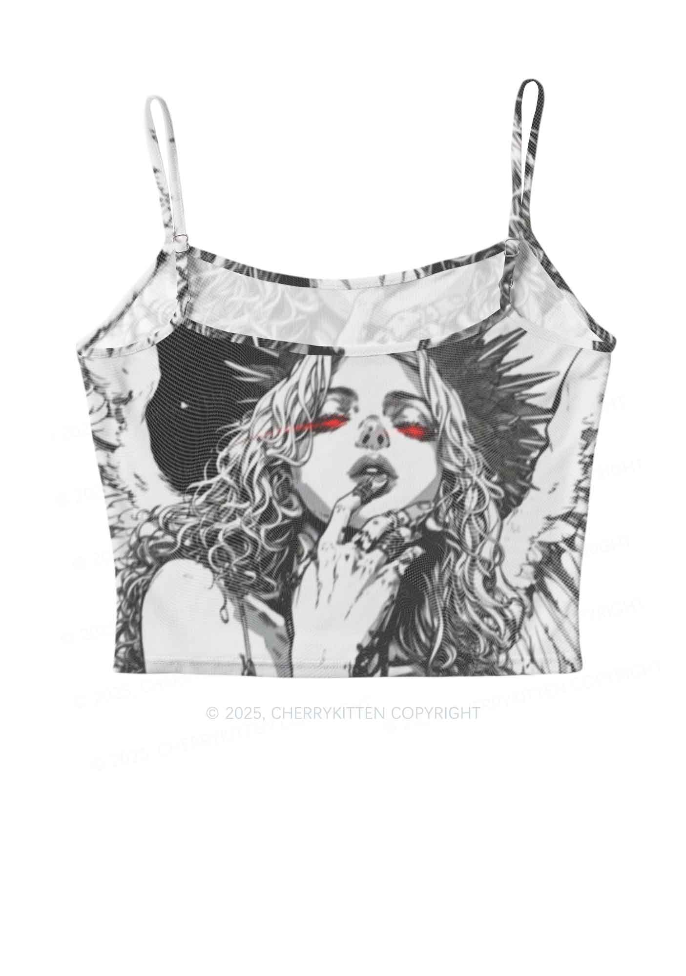 Girls Gaze Y2K Mesh Cami Tank Cherrykitten - Image 3