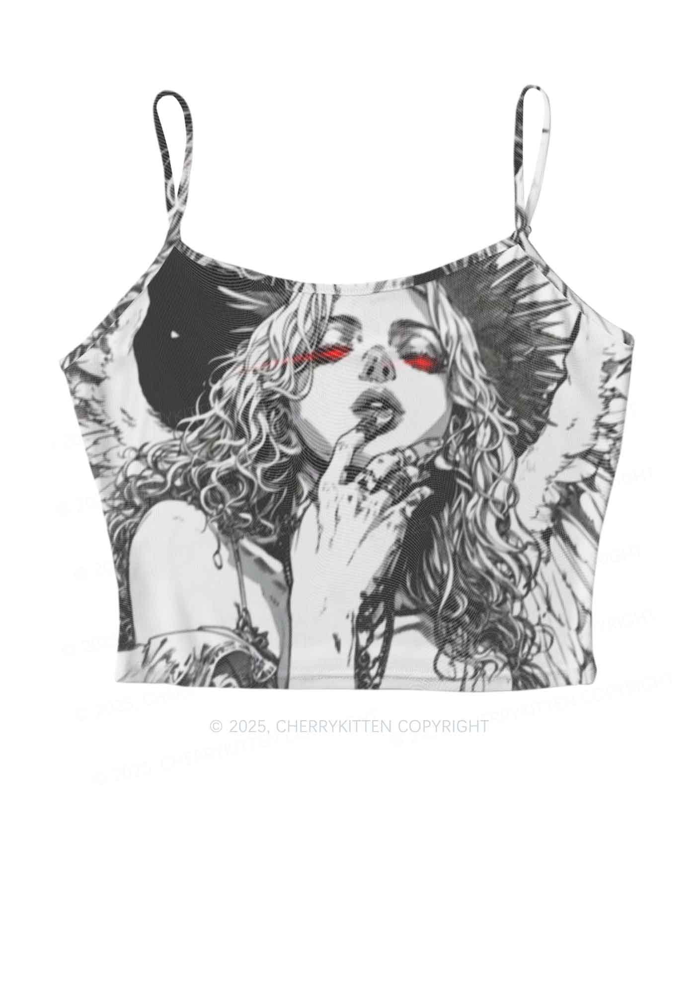 Girls Gaze Y2K Mesh Cami Tank Cherrykitten - Image 6