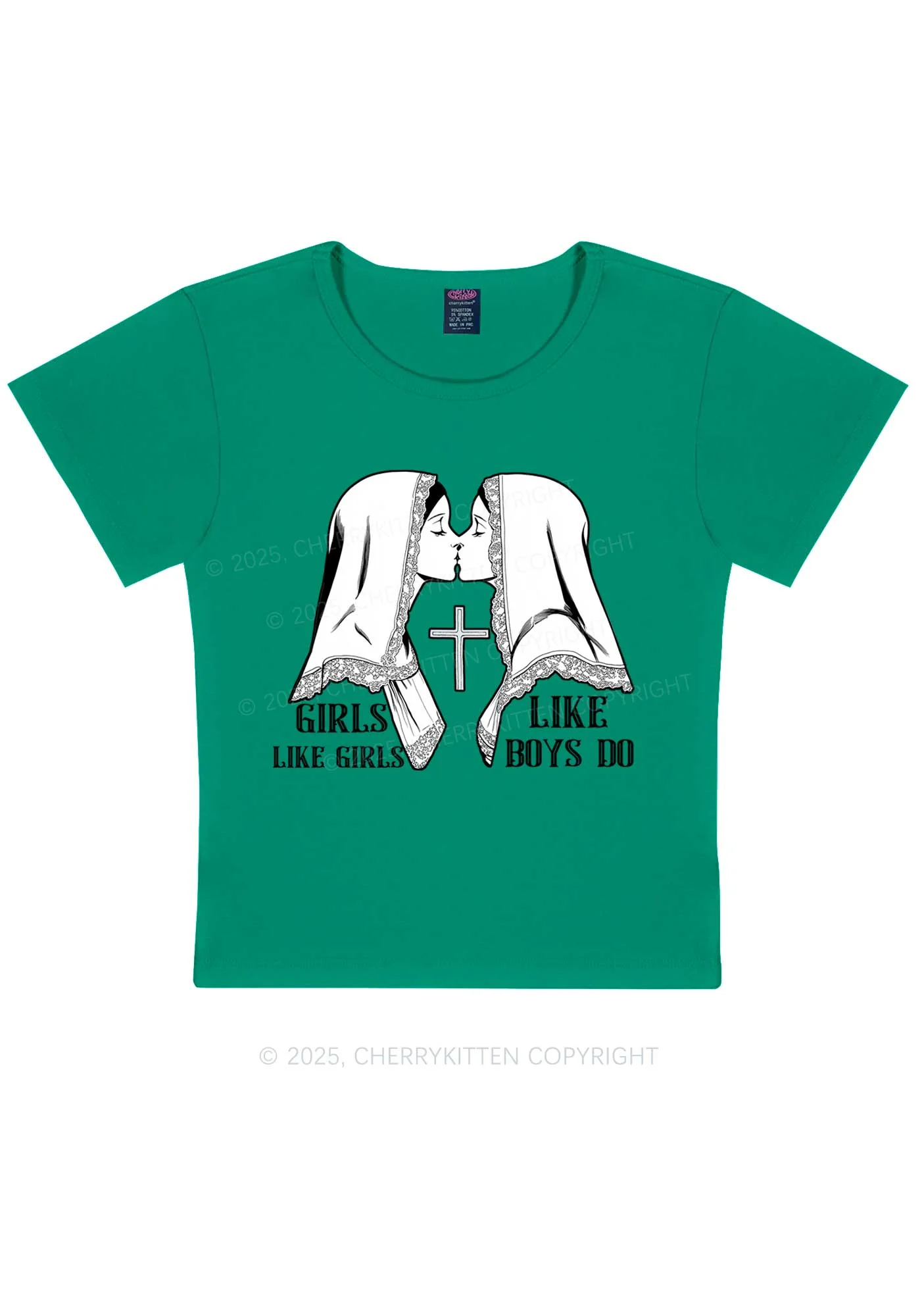 Girls Like Girls Pride Y2K Baby Tee Cherrykitten - Image 11