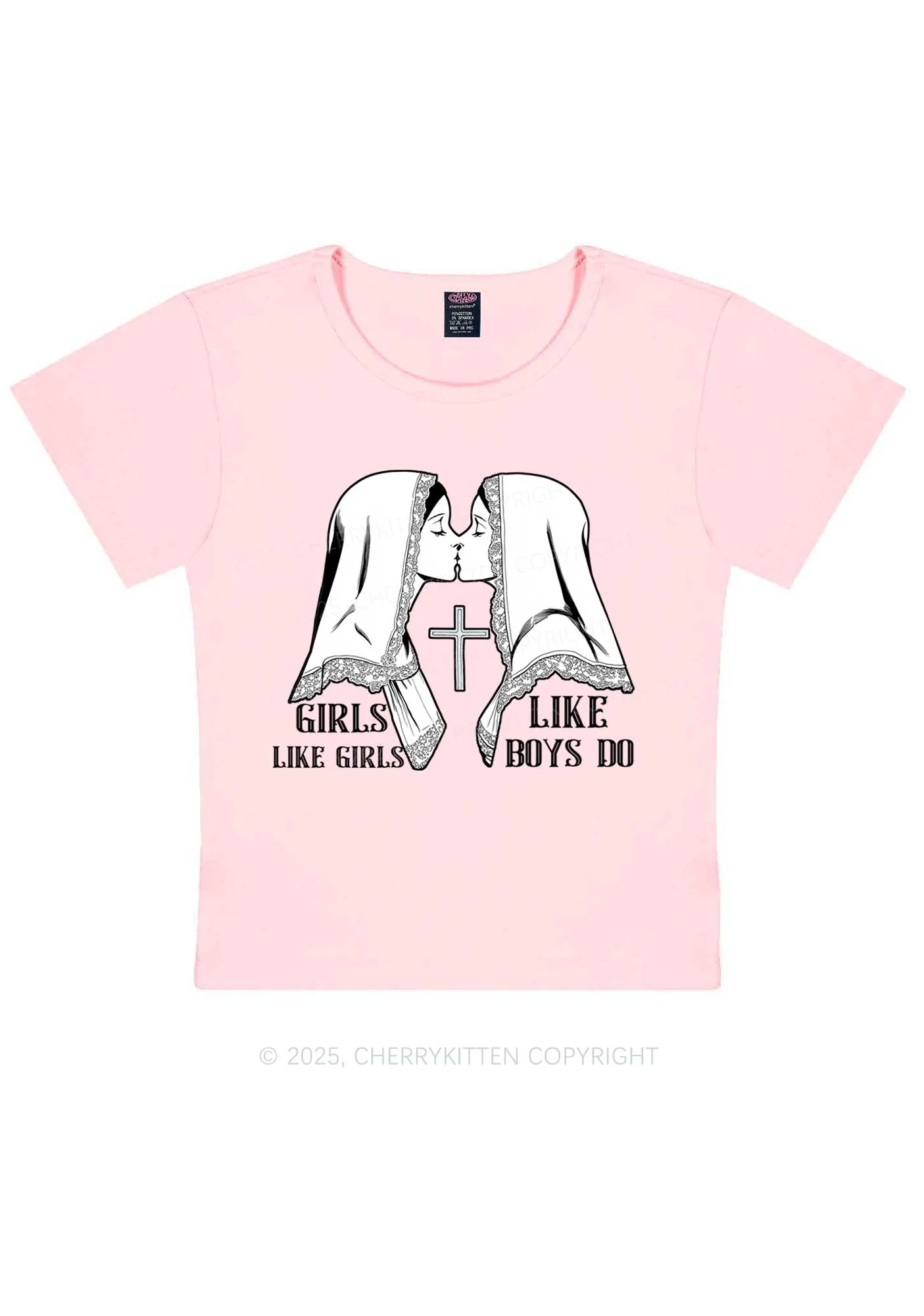 Girls Like Girls Pride Y2K Baby Tee Cherrykitten - Image 12