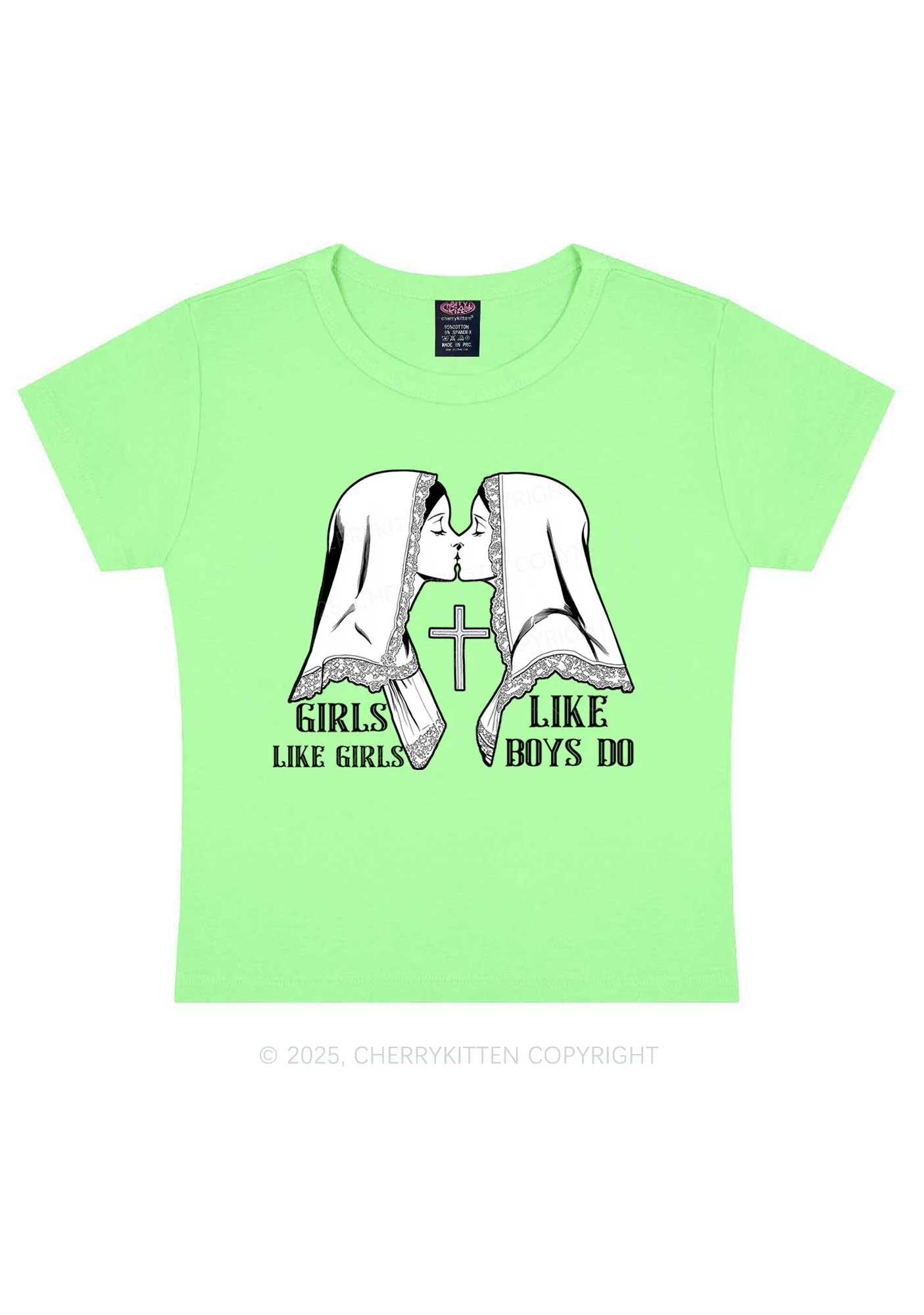 Girls Like Girls Pride Y2K Baby Tee Cherrykitten - Image 13