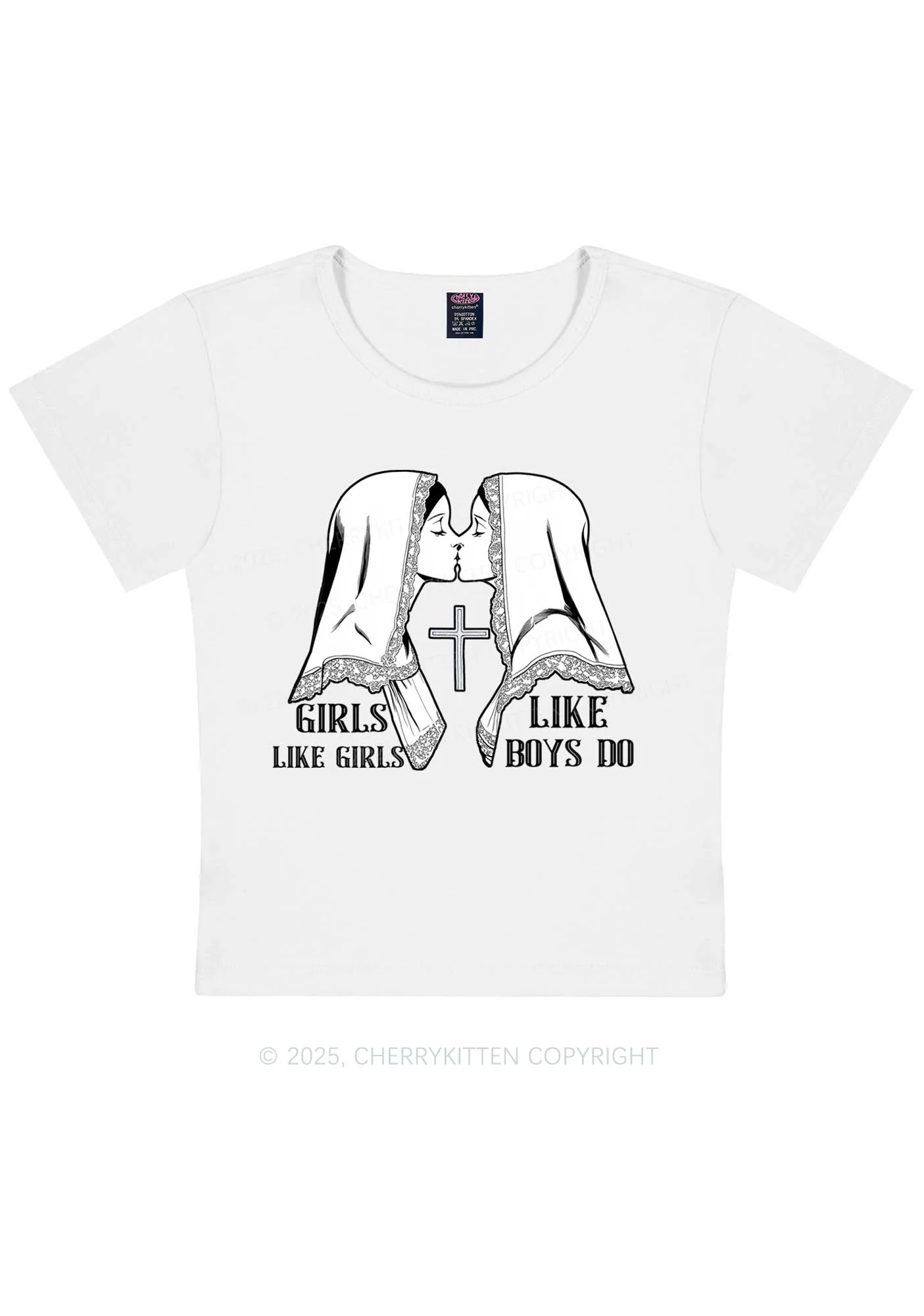 Girls Like Girls Pride Y2K Baby Tee Cherrykitten - Image 6