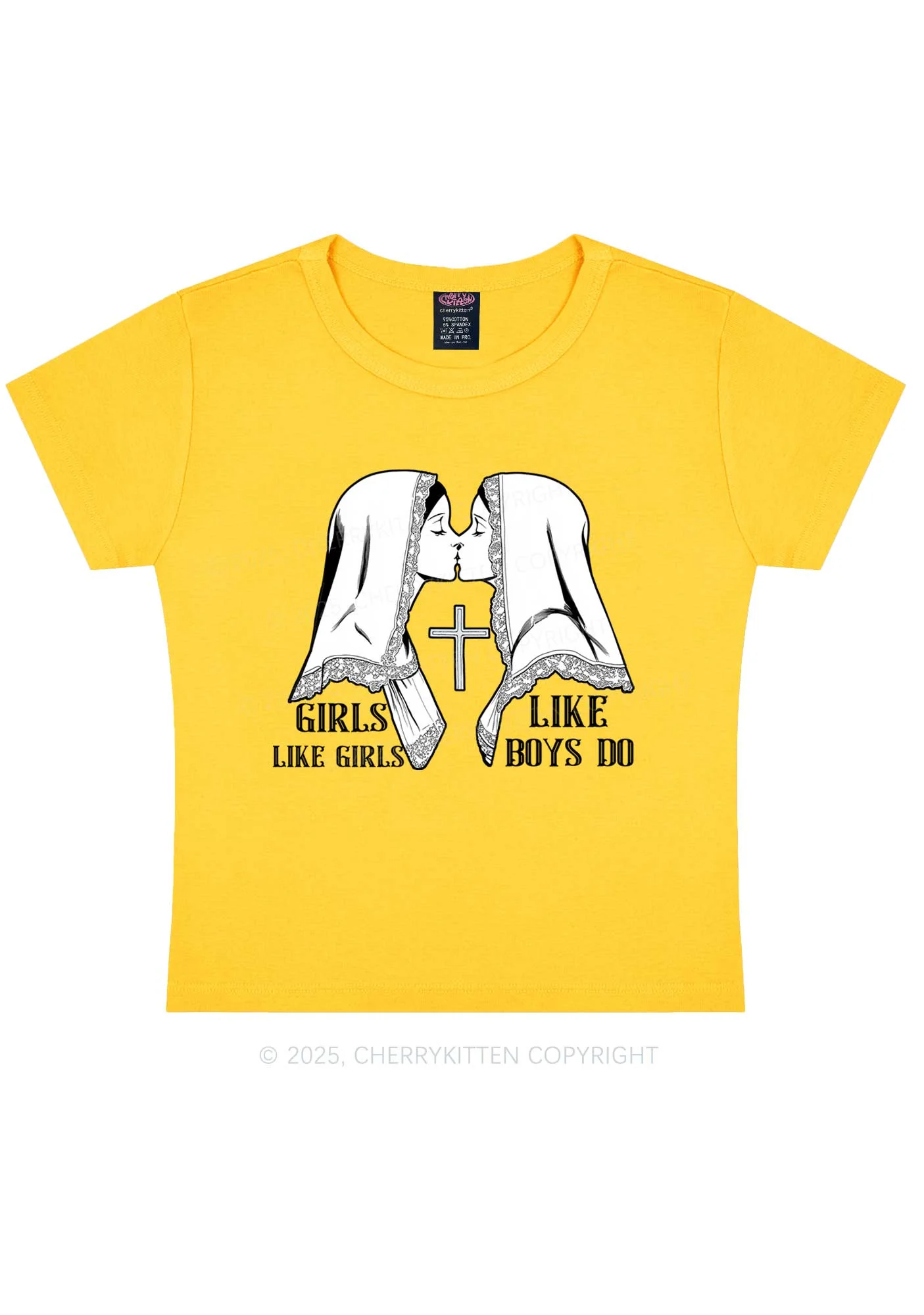 Girls Like Girls Pride Y2K Baby Tee Cherrykitten - Image 7