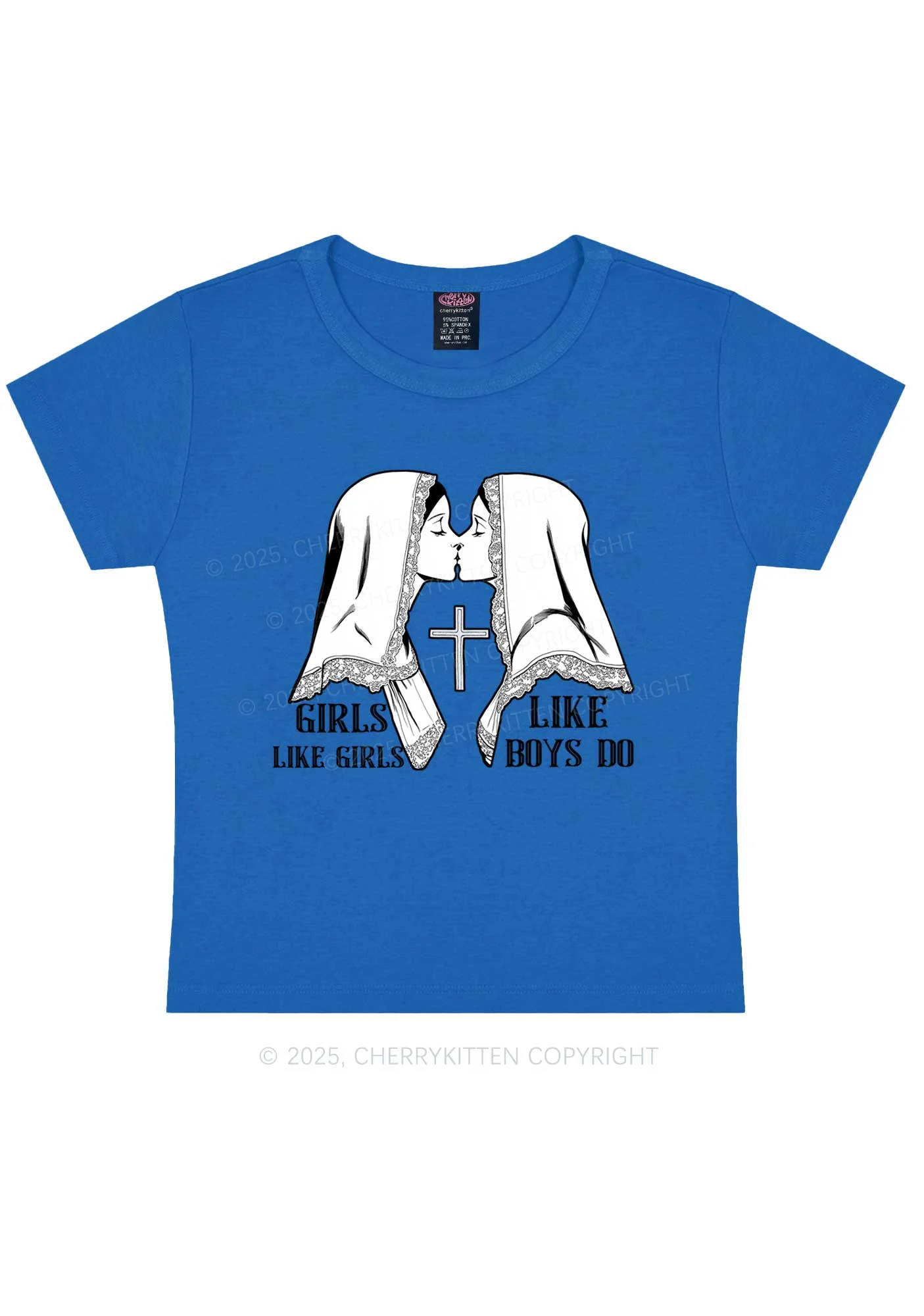 Girls Like Girls Pride Y2K Baby Tee Cherrykitten - Image 9