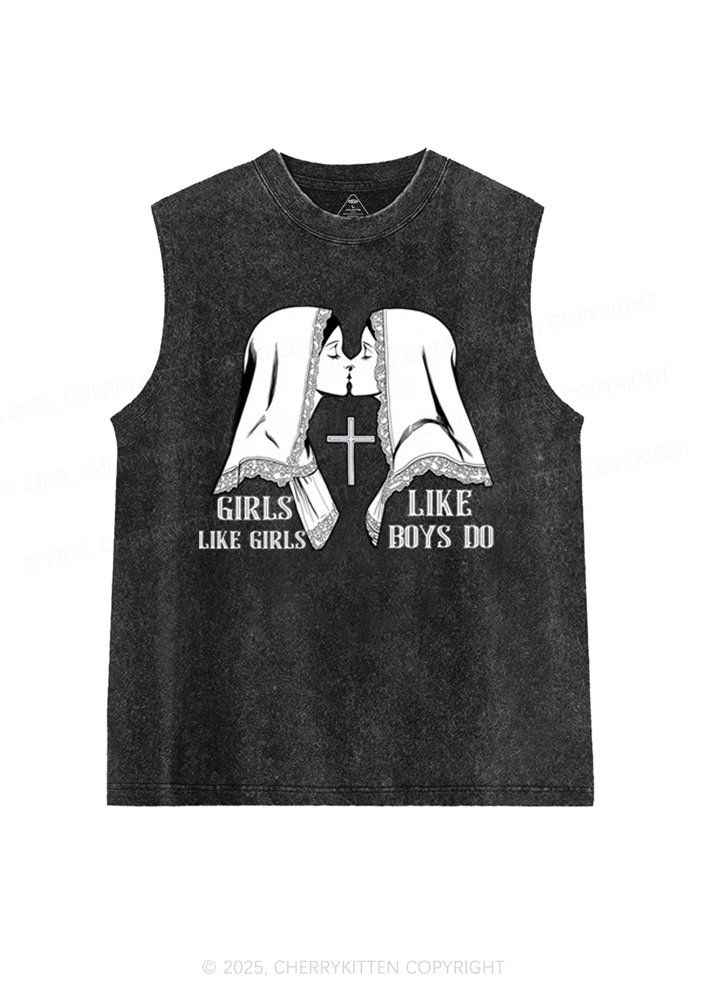 Girls Like Girls Pride Y2K Washed Muscle Tank Cherrykitten - Image 3