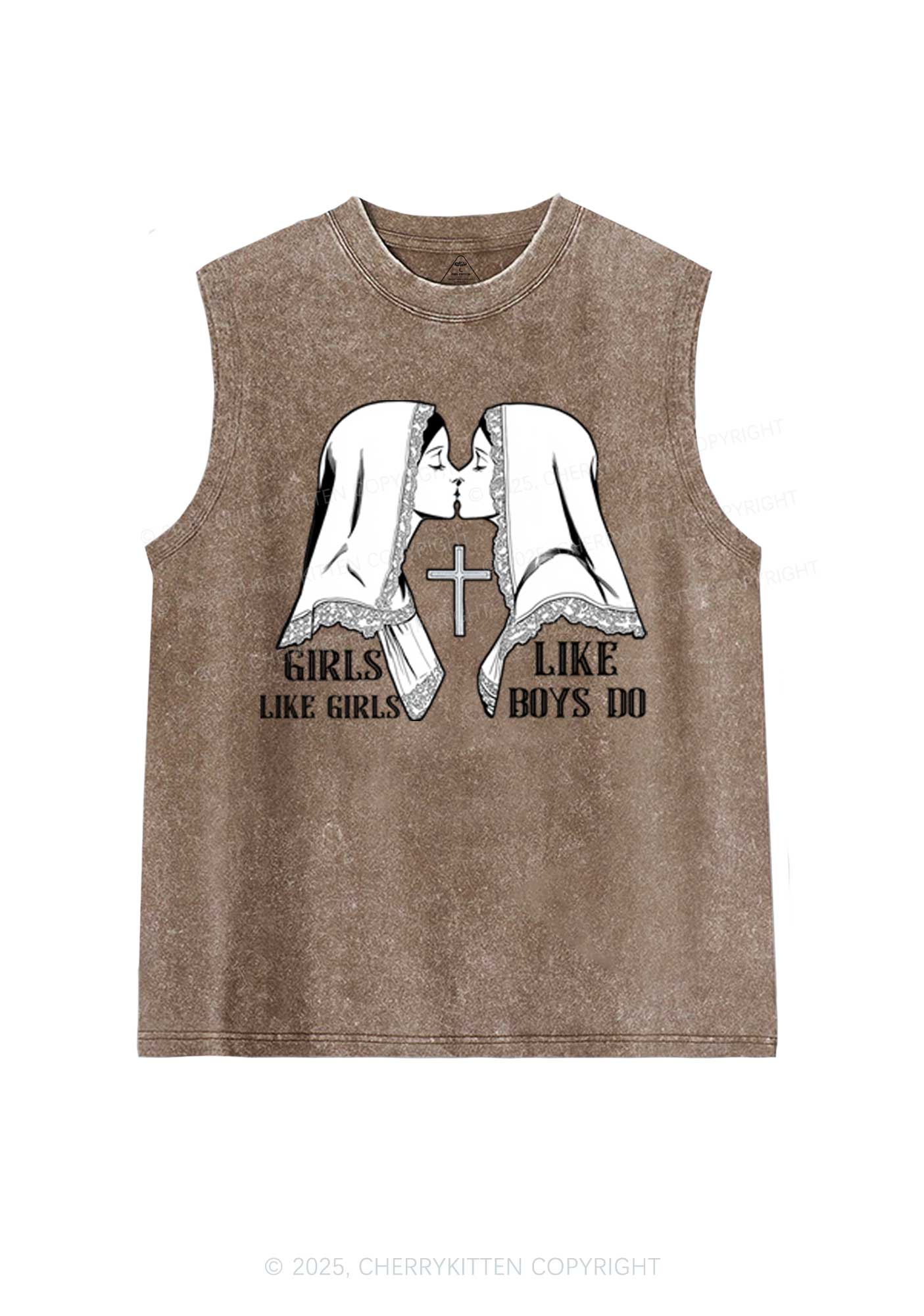 Girls Like Girls Pride Y2K Washed Muscle Tank Cherrykitten - Image 4