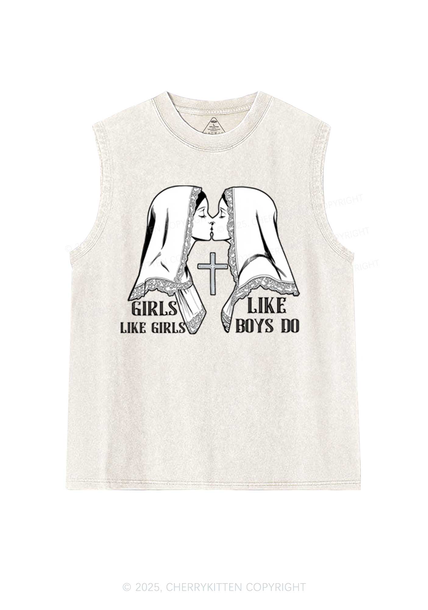Girls Like Girls Pride Y2K Washed Muscle Tank Cherrykitten - Image 6