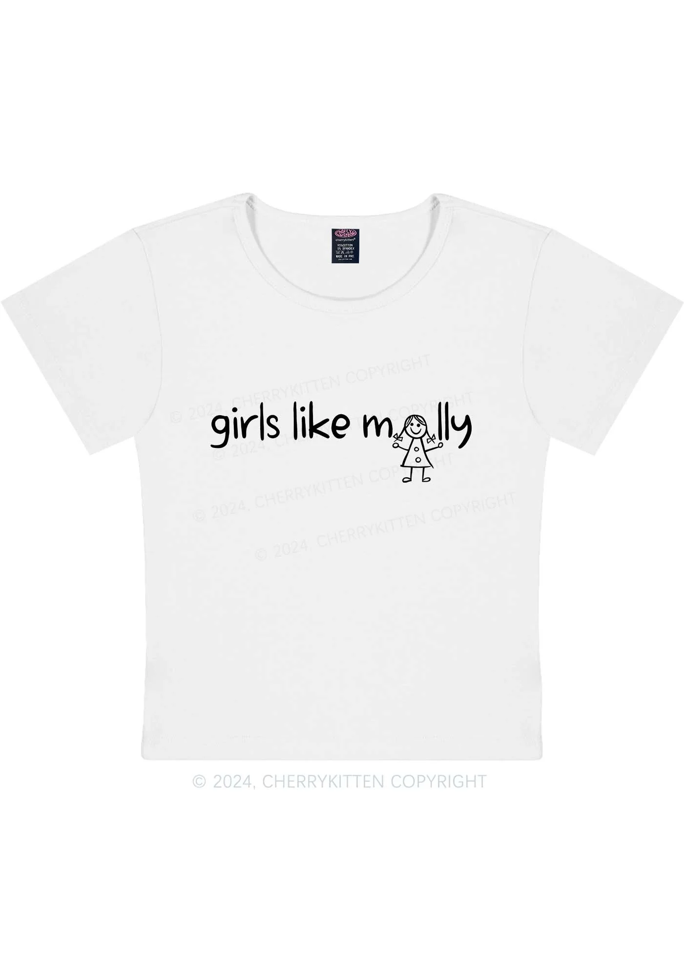 Girls Like Molly Y2K Baby Tee Cherrykitten - Image 6