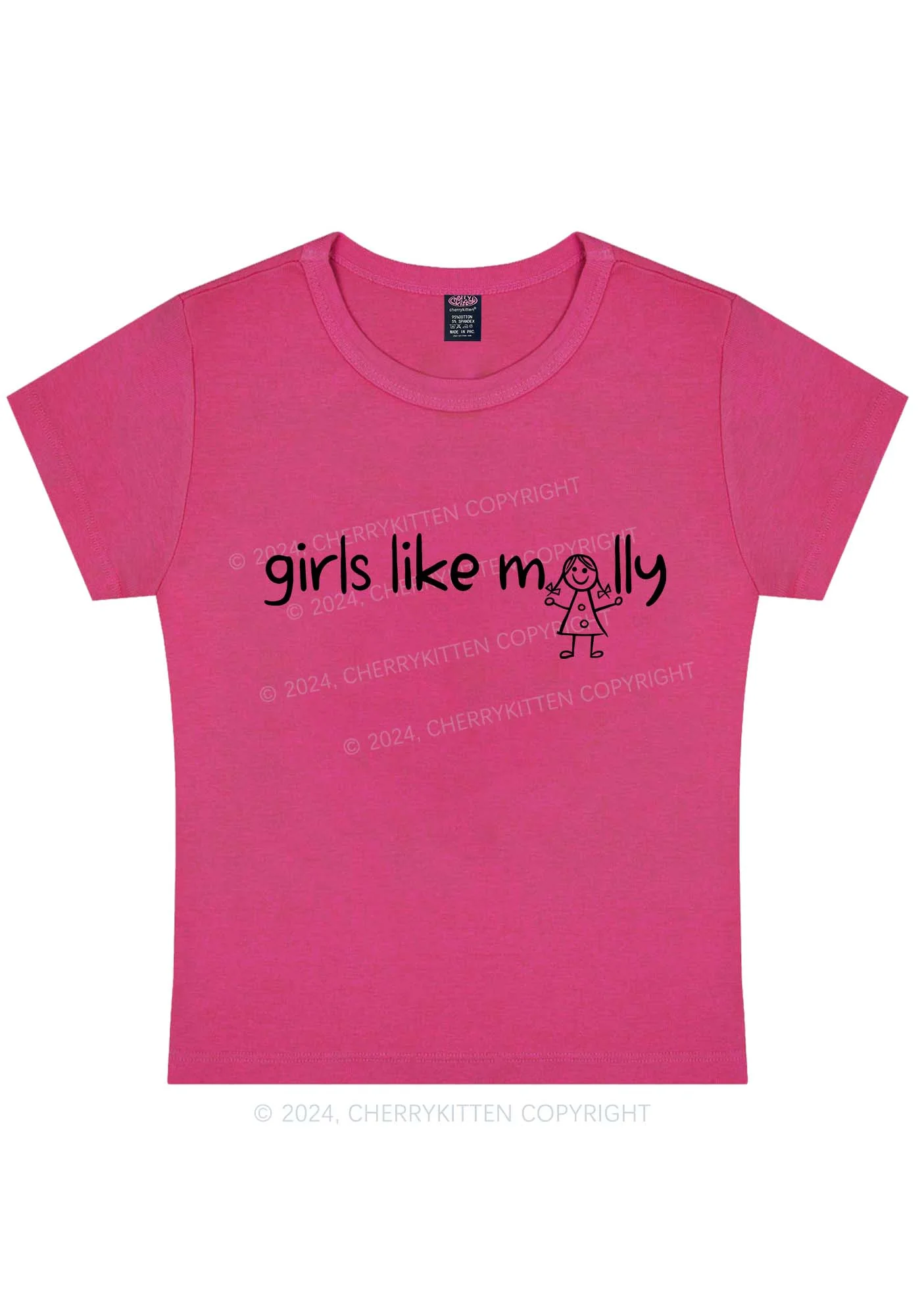 Girls Like Molly Y2K Baby Tee Cherrykitten - Image 7